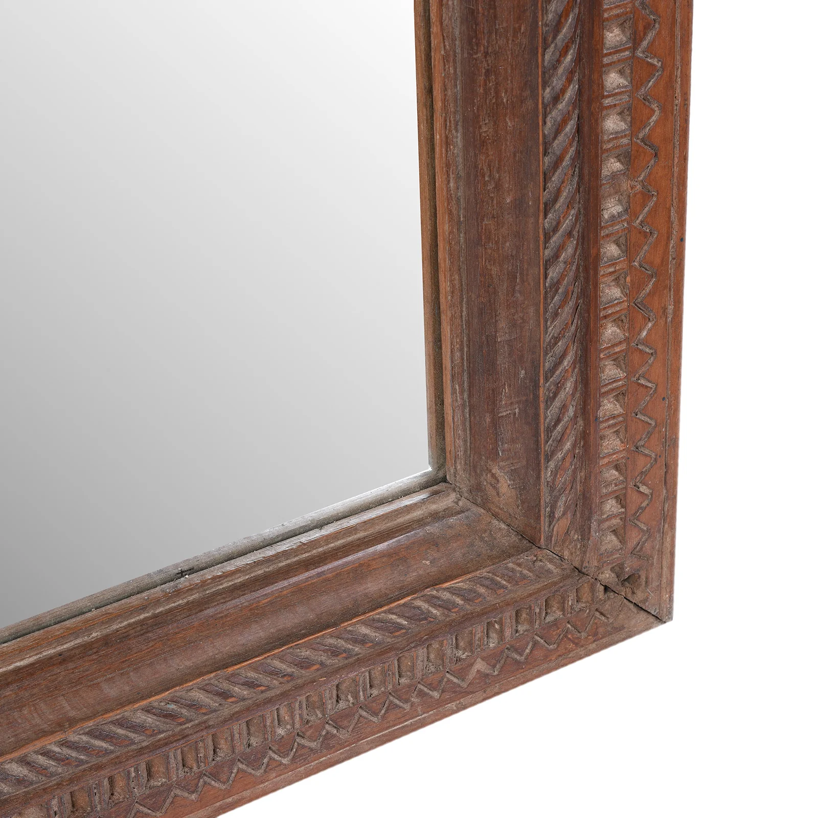 Carved Teak Reclaimed Mirror - Image 5