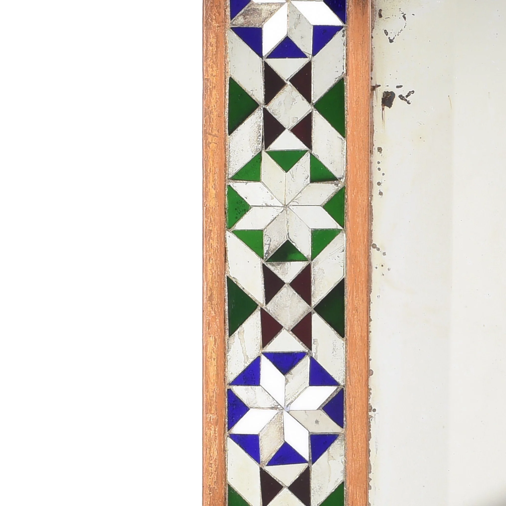 Indian Mosaic Glass Mirror - Ca 1920 - Image 3