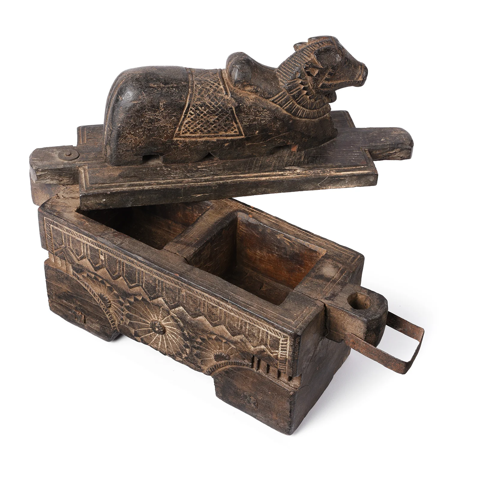 Indian Nandi Bull Tikka Box From South India - 19th Century - Image 3