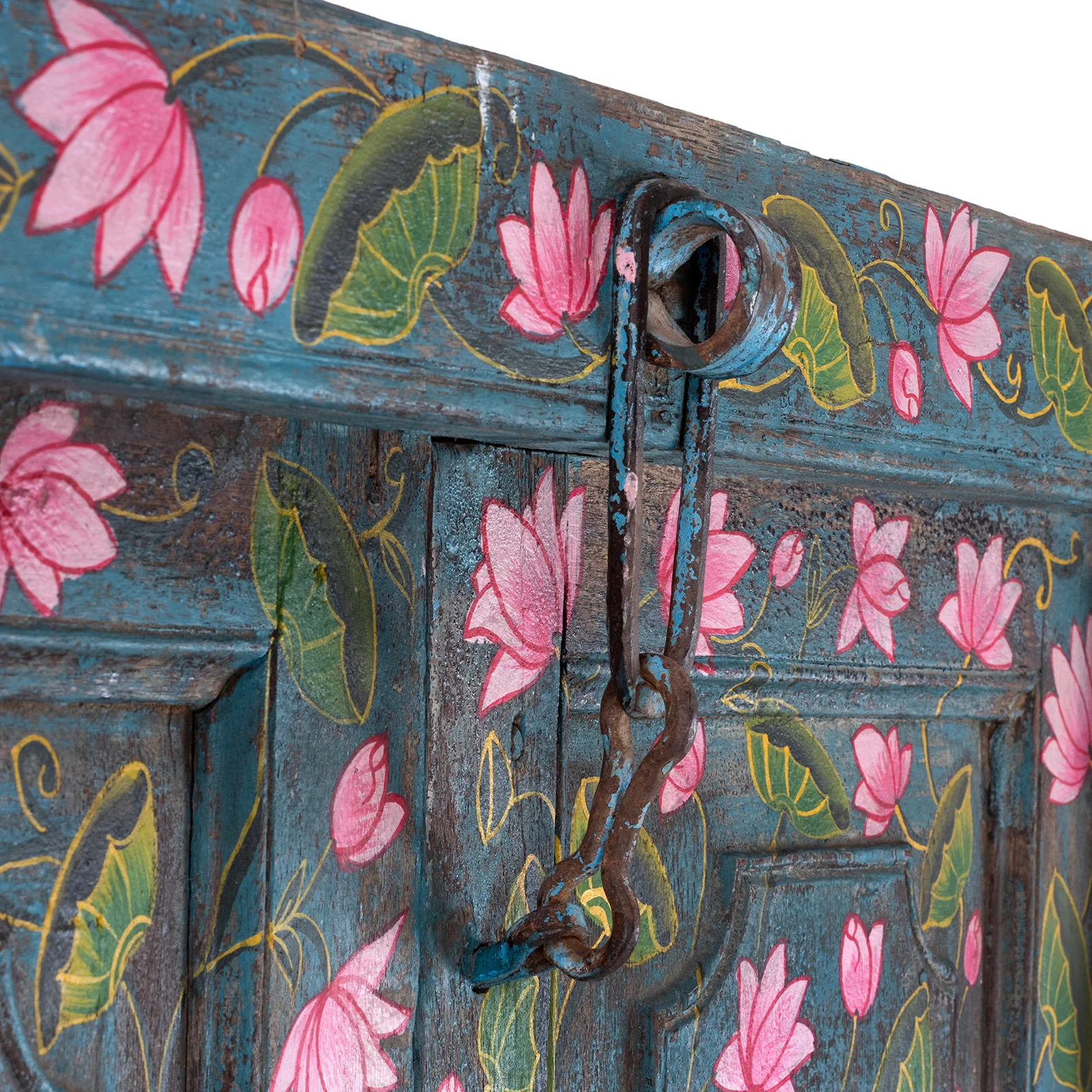 Painted Lotus Door & Frame - Image 6