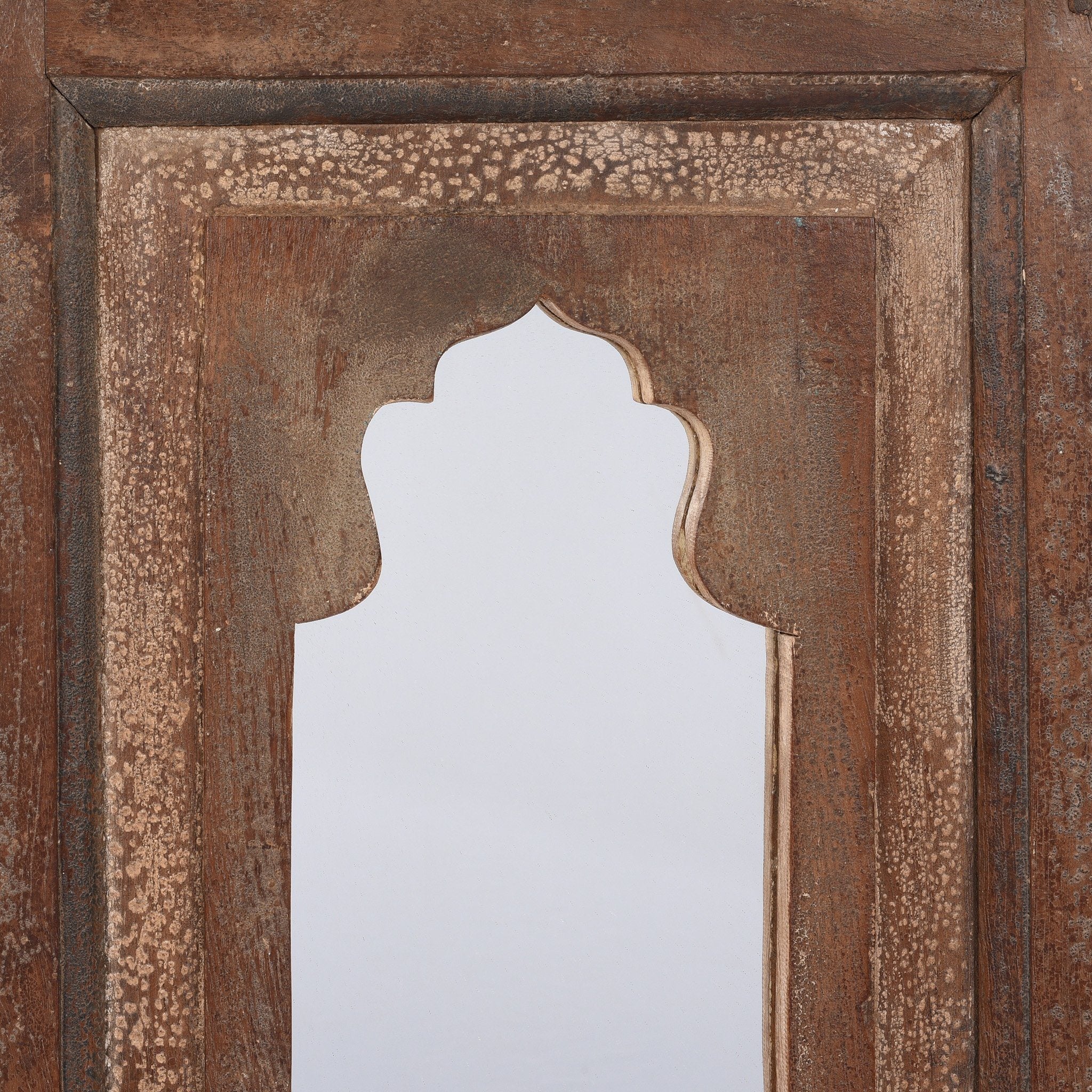 Small Painted Mihrab Mirror Made From Old Teak - Image 2