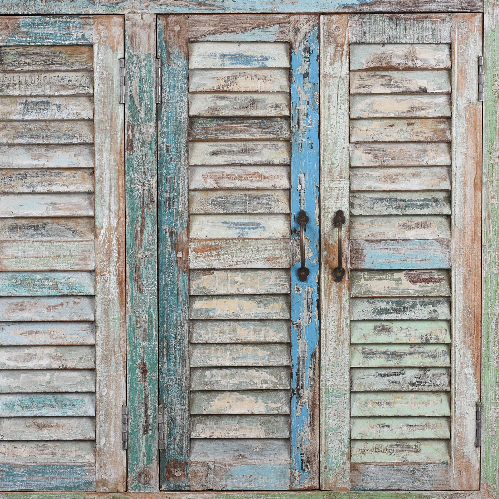 Reclaimed Teak 4 Door Louvre Sideboard - Image 5