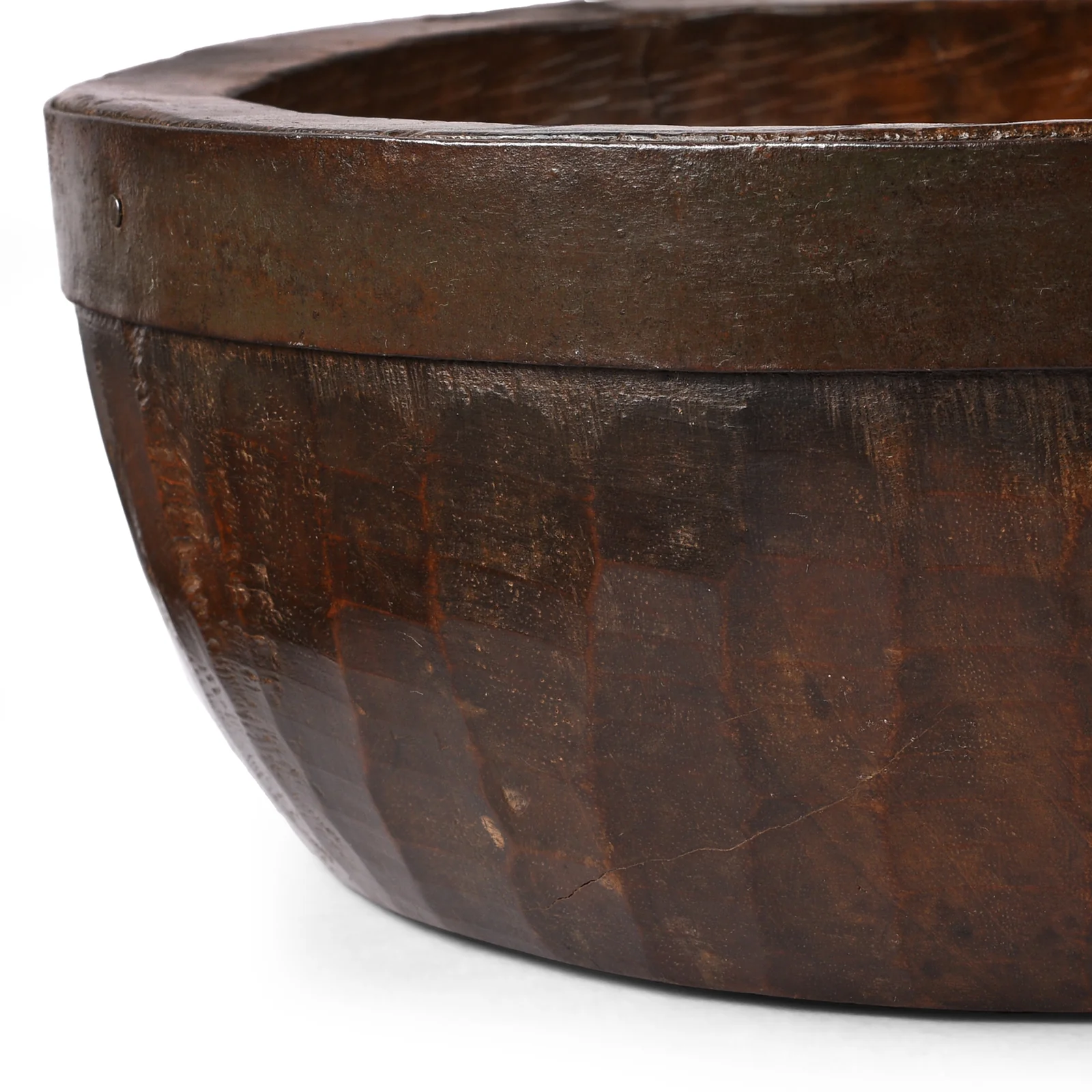 Indian Teak Parath Bowl From Rajasthan - Ca 1920 - Image 3