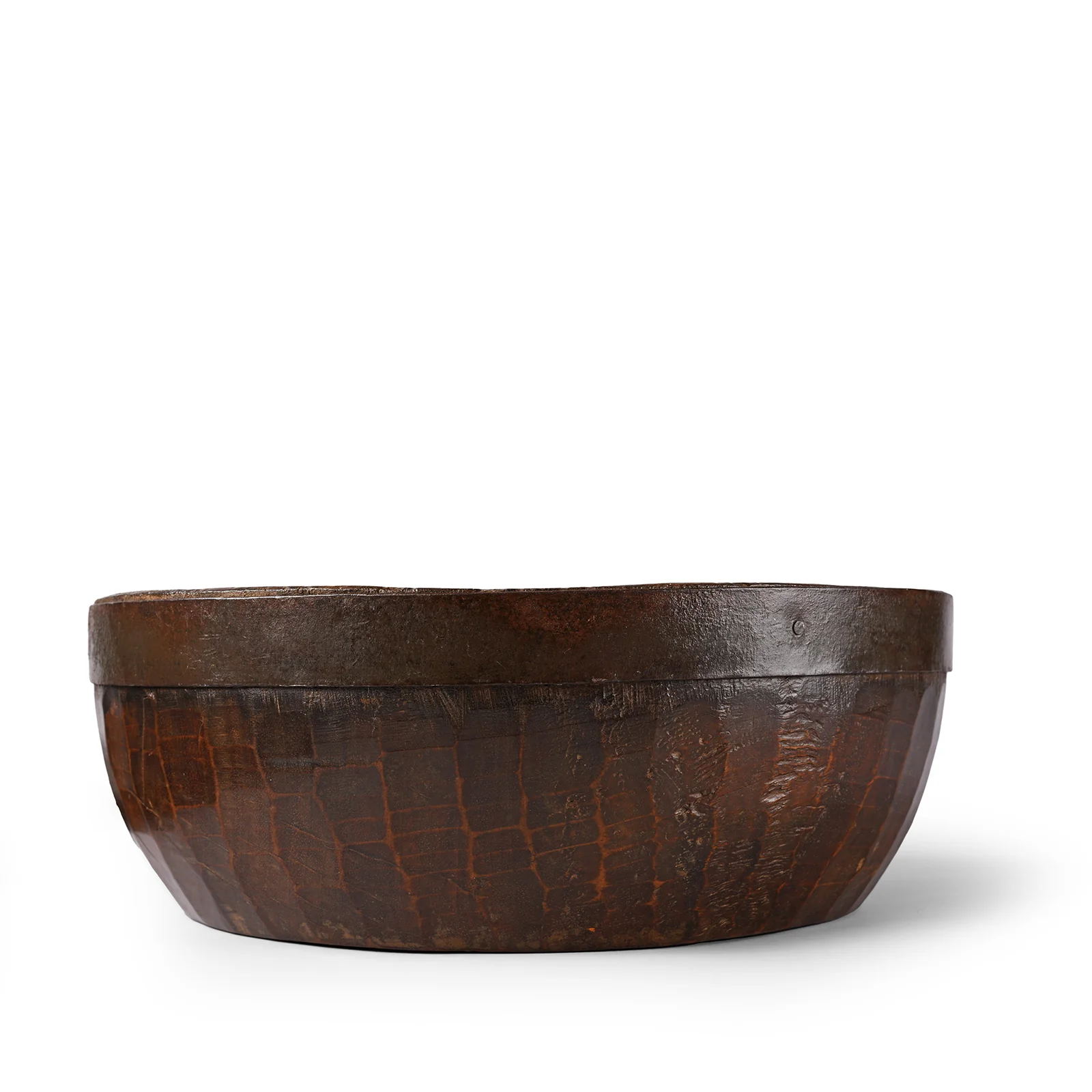 Indian Teak Parath Bowl From Rajasthan - Ca 1920 - Image 4
