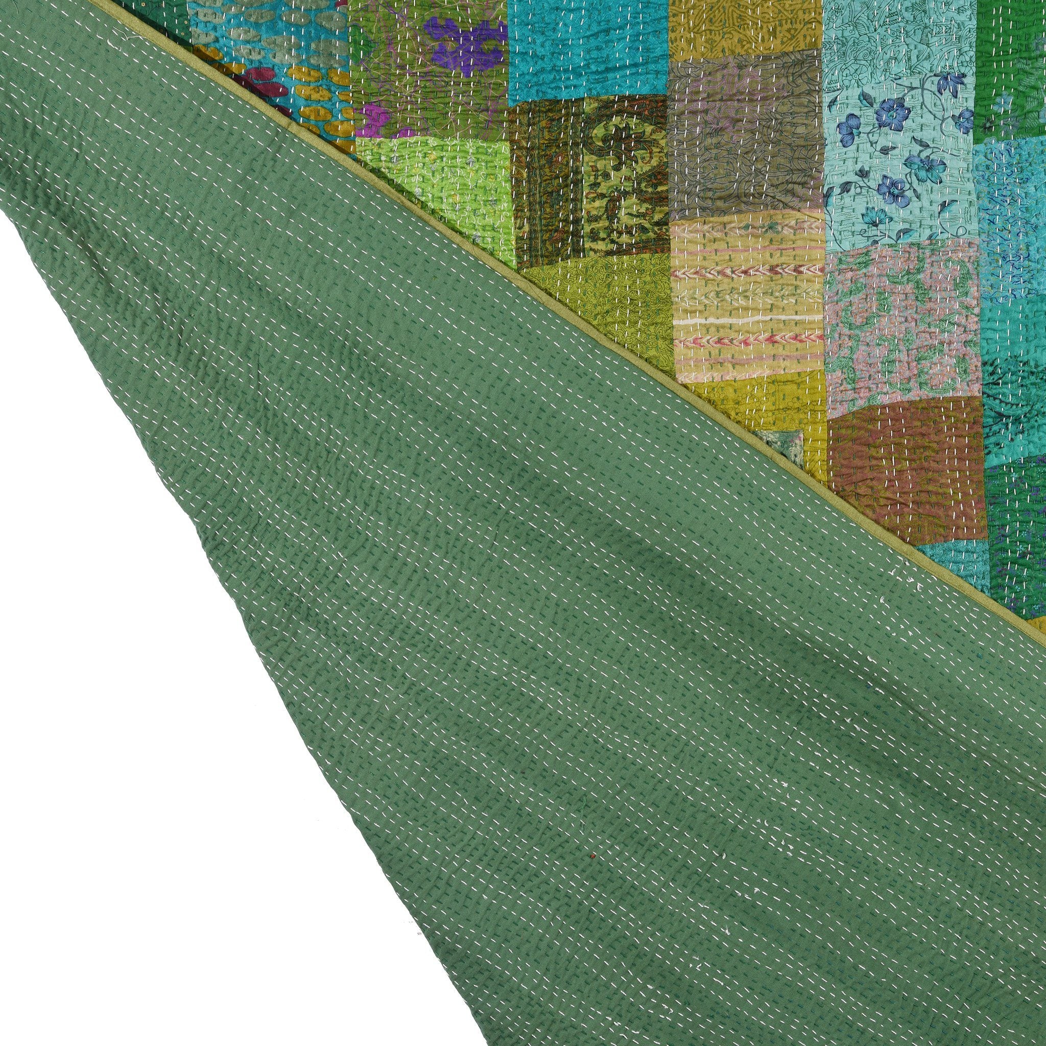 Patola Sari Bedspread Throw (King) - Image 5