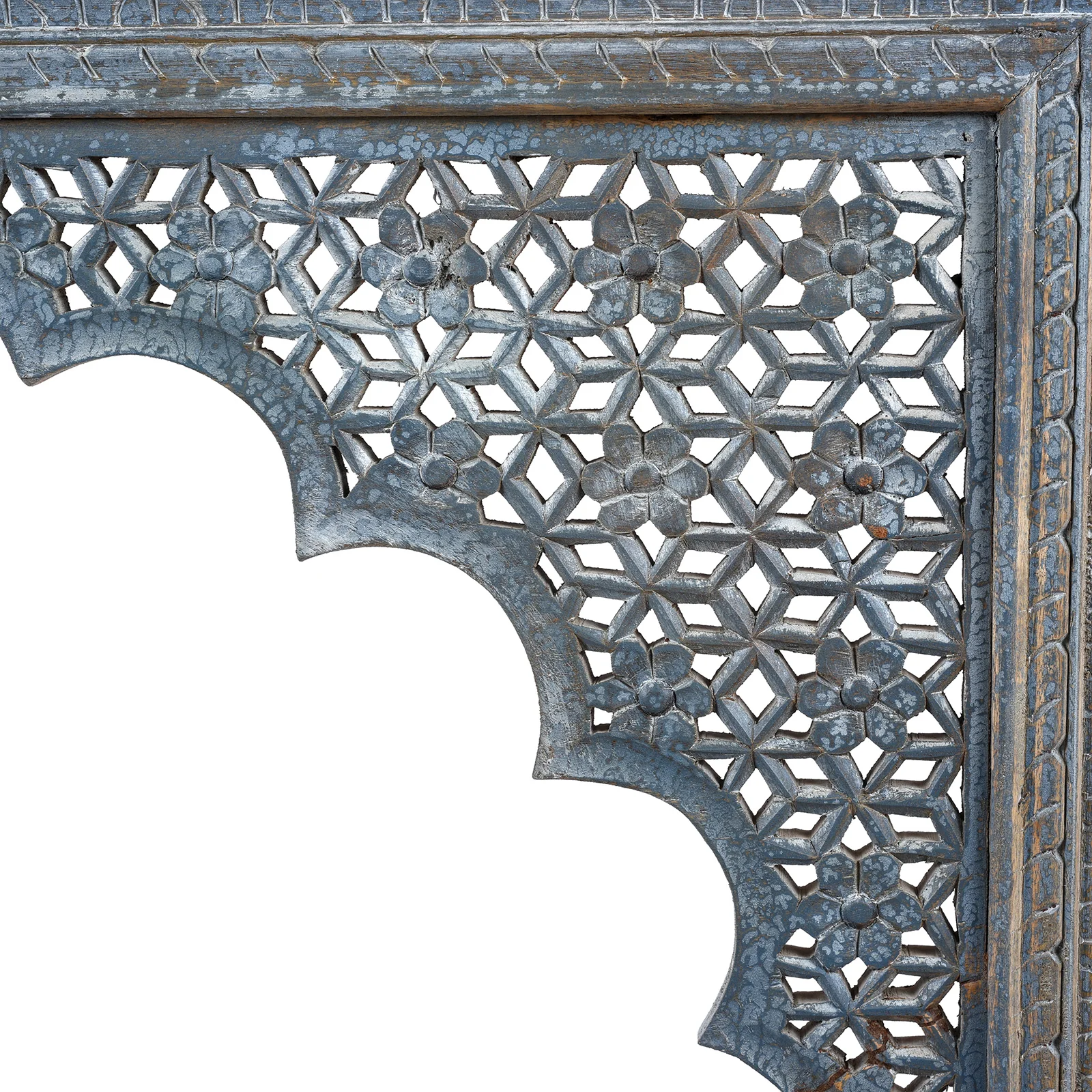 Blue Painted Mango Console Table - Image 5