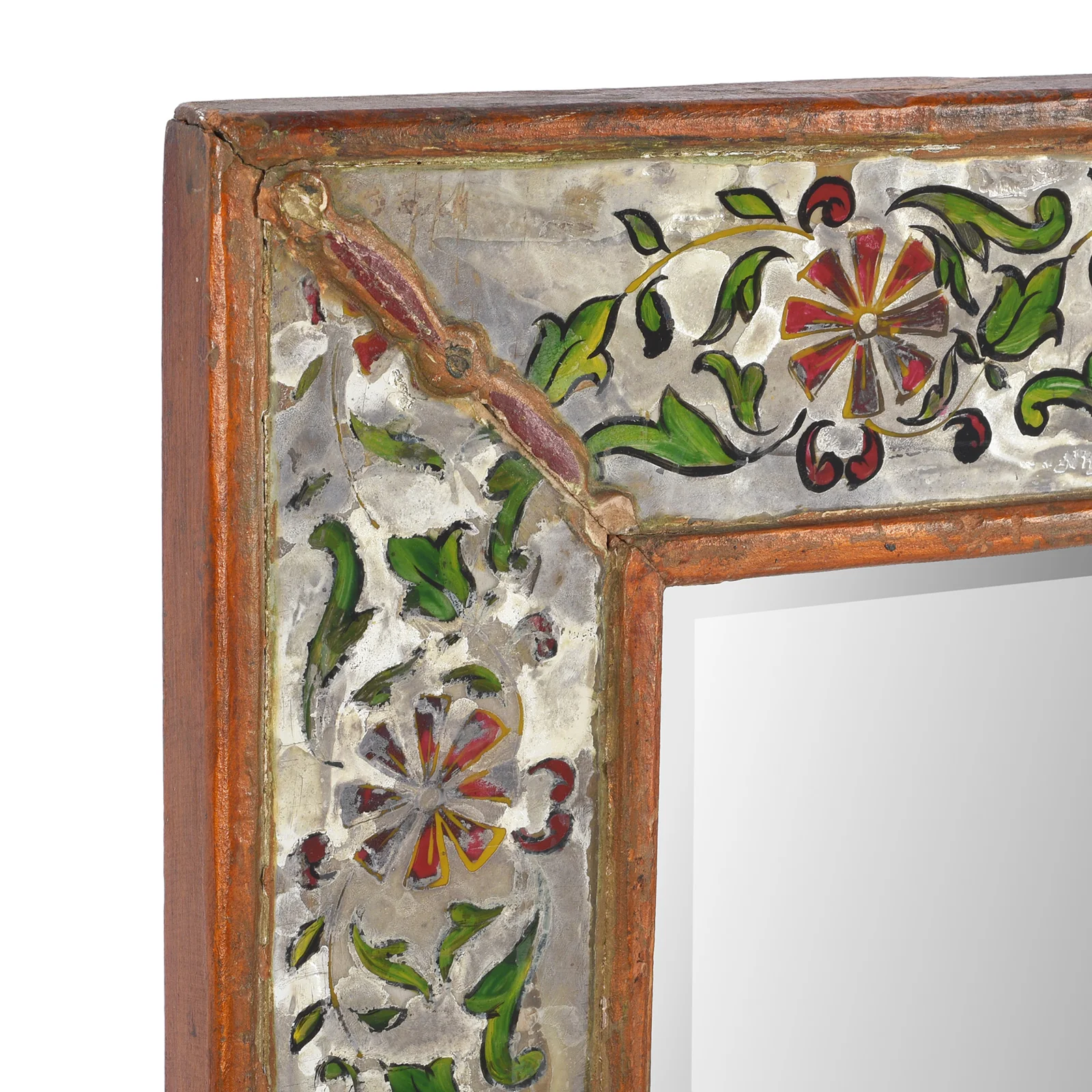 Indian Reverse Glass Mirror - Ca 1920'S - Image 4