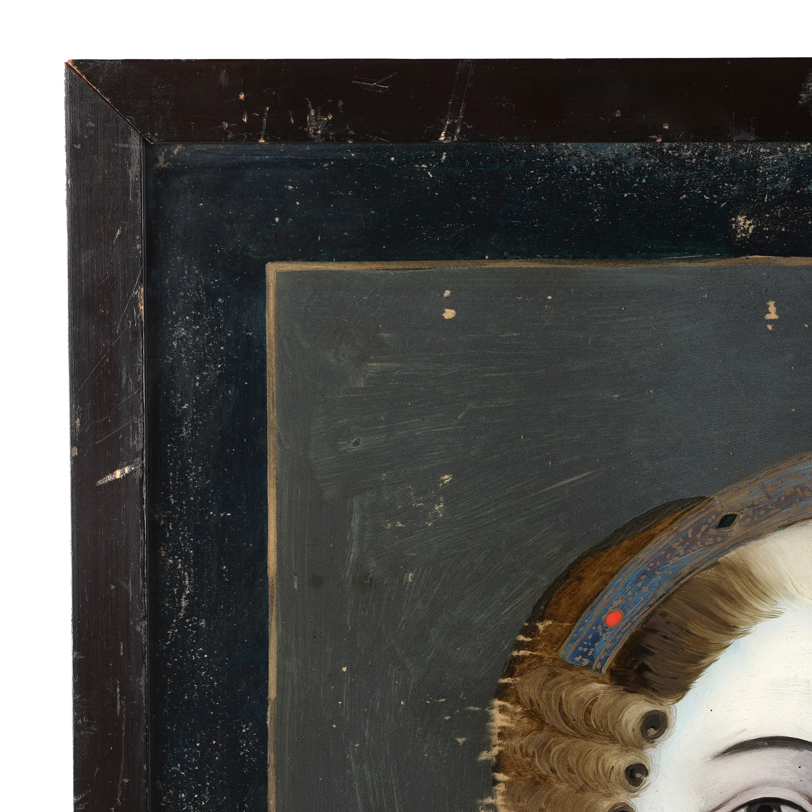 Indian Reverse Glass Painting of Queen Charlotte - 18th Century - Image 2