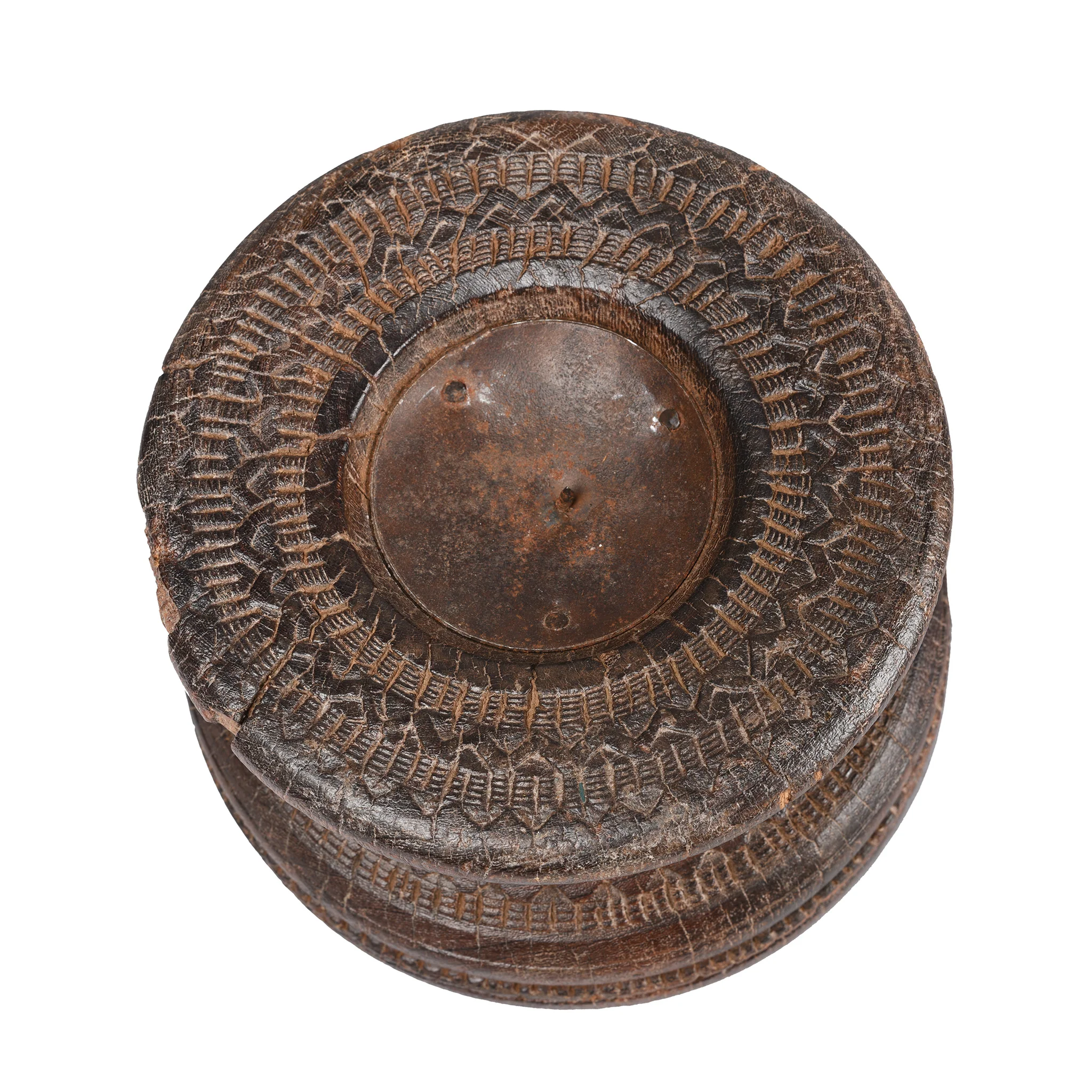 Indian Candlestand Made From Old Seed Drill - 19th Century - Image 3