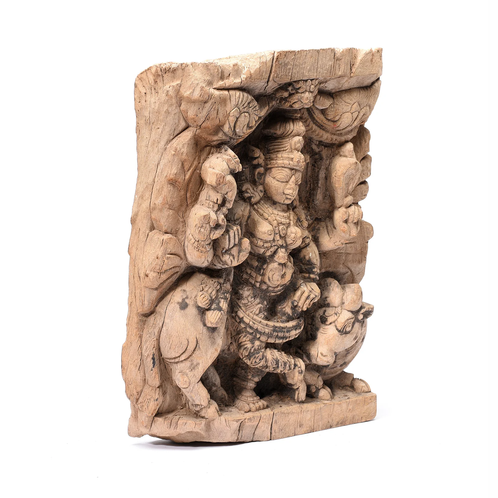 Indian Chariot Carving of Shiva Riding a Nandi - 18thC - Image 2