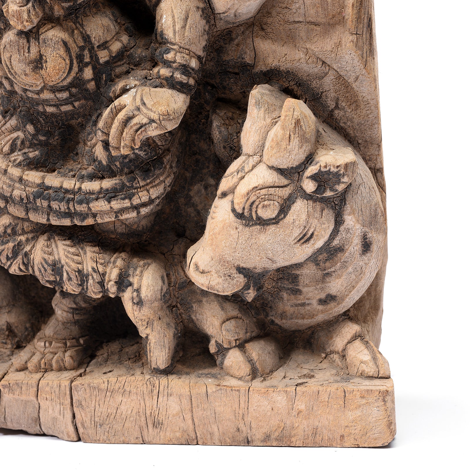Indian Chariot Carving of Shiva Riding a Nandi - 18thC - Image 4