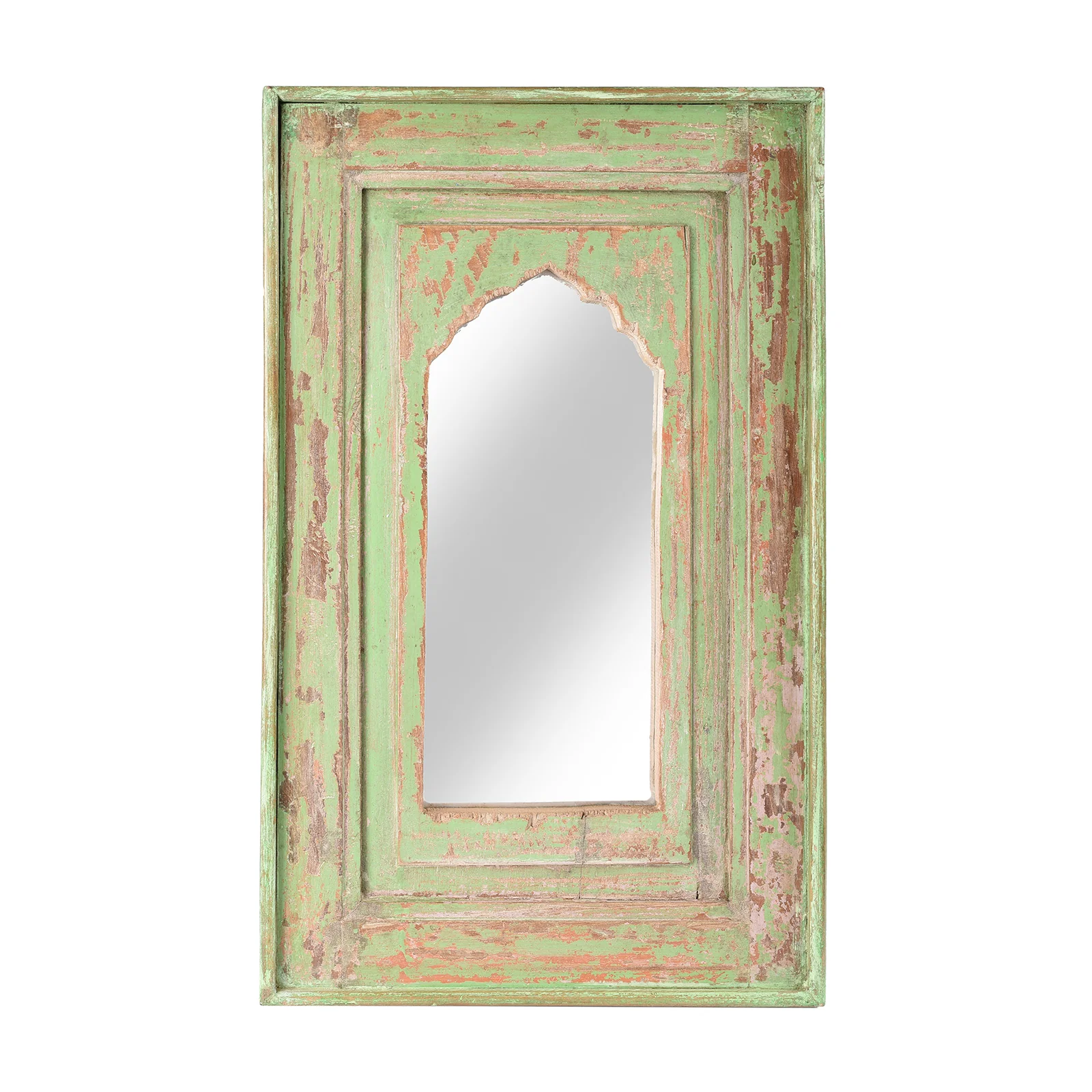 Indian Mihrab Mirror Made From Old Teak