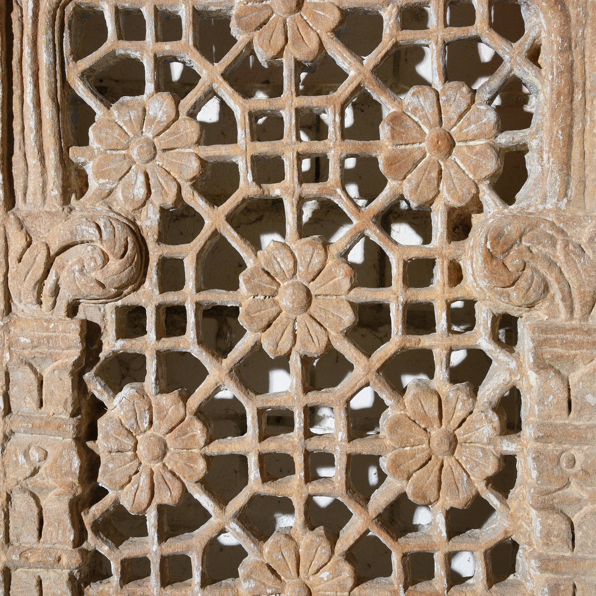 Indian Stone Jali Panel From Jaiselmer - 19thC - Image 3