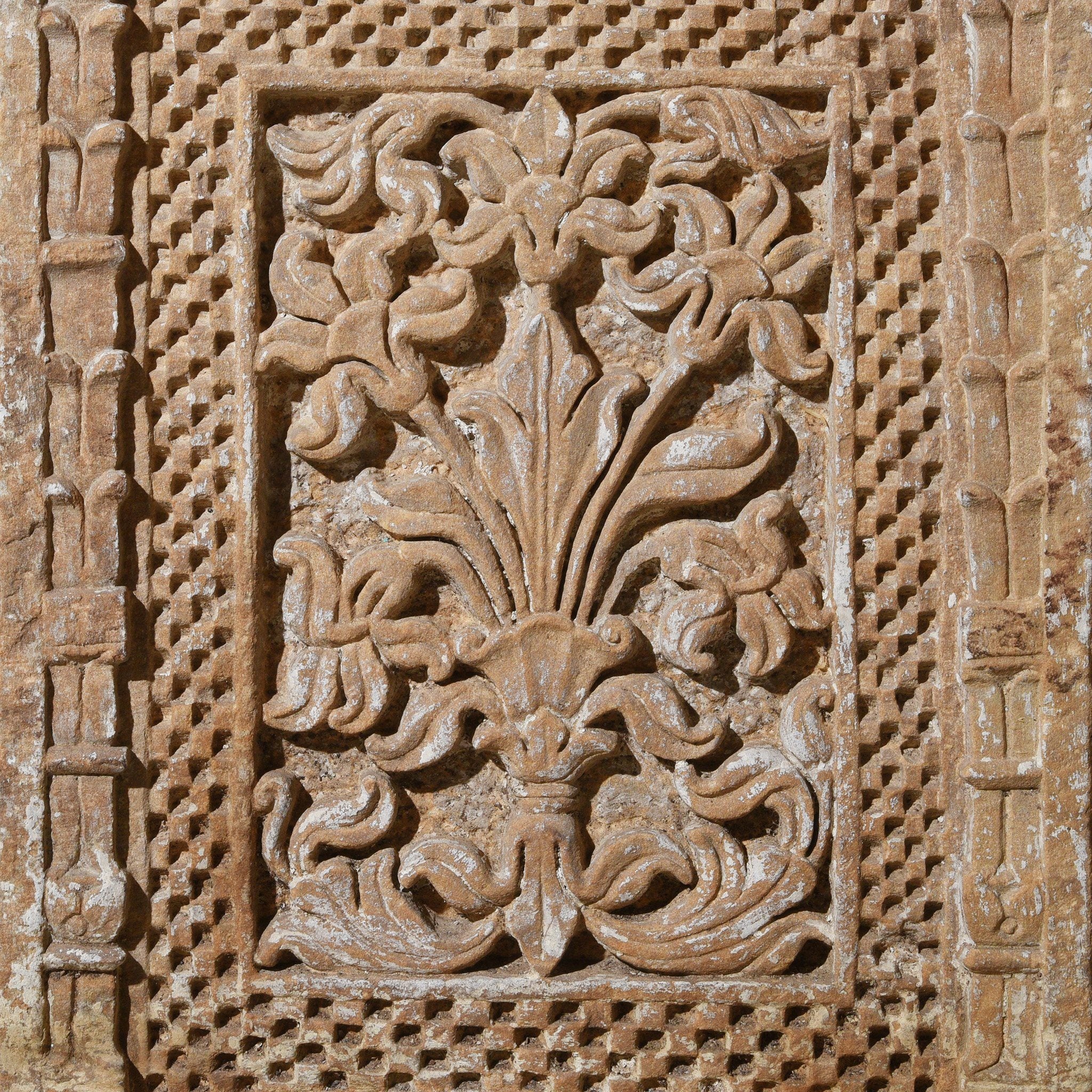 Indian Stone Jali Panel From Jaiselmer - 19thC - Image 4