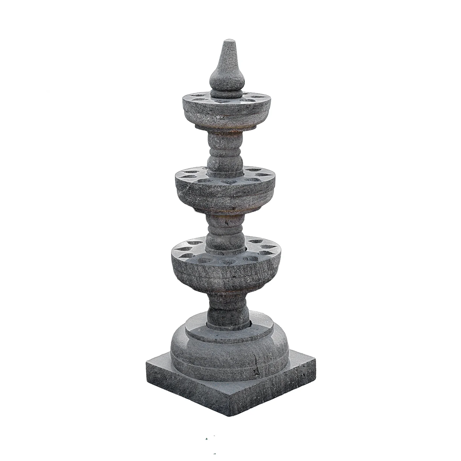 Stone Kerala Oil Lamp - 3 Tier - Image 2