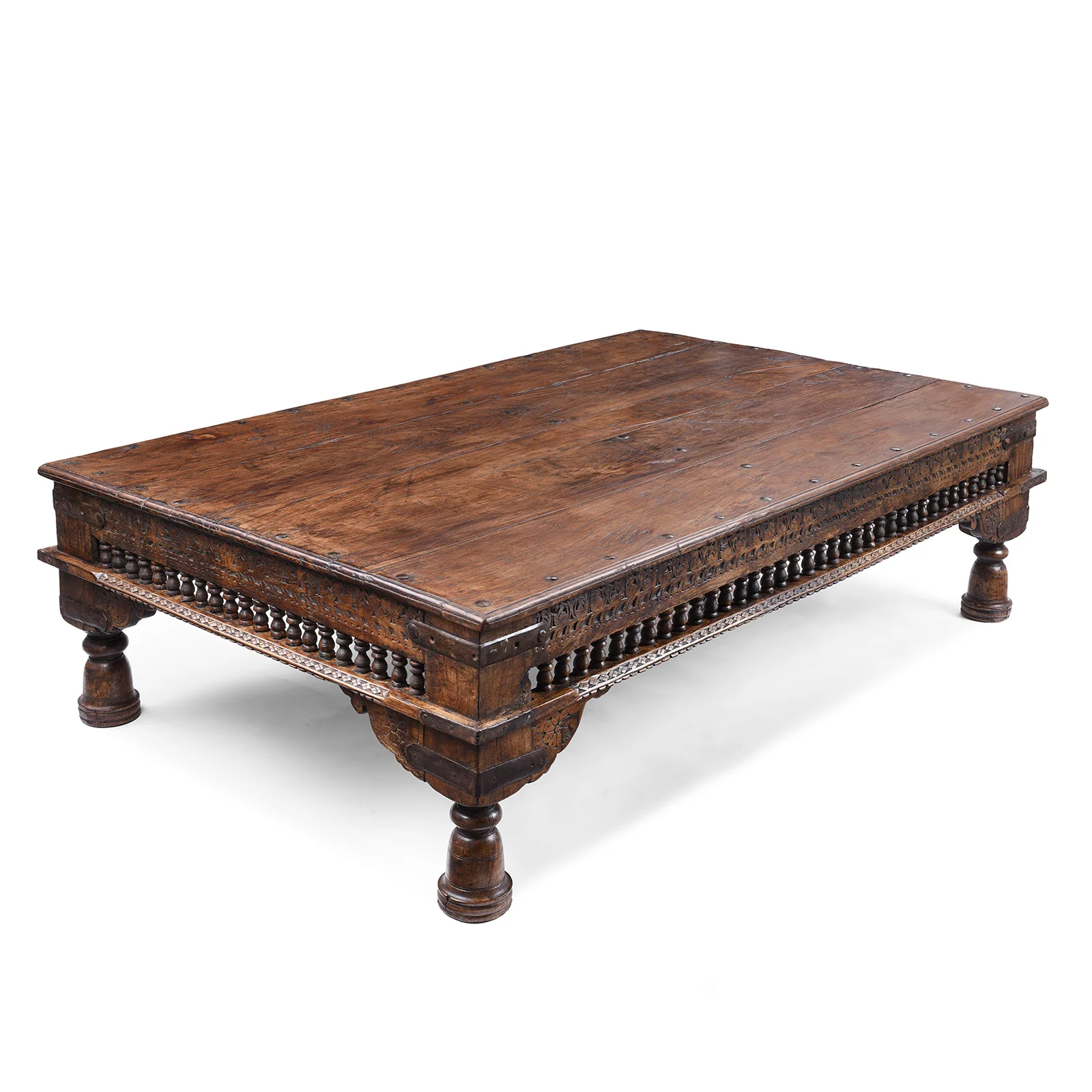 Roheda Wood Takhat Table From Shekhawati - 1900