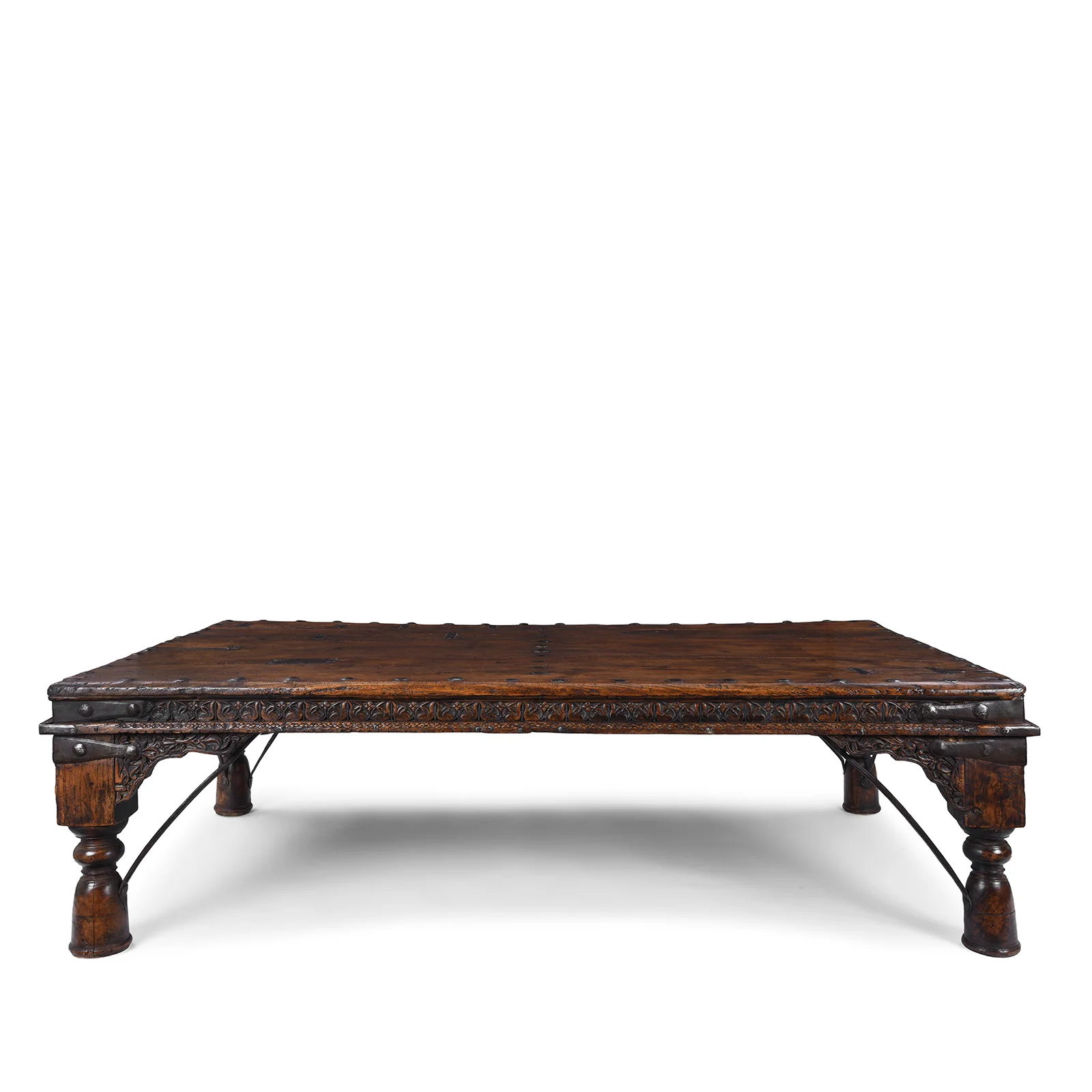 Carved Roheda Wood Takhat Table From Shekhawati - 19th Century - Image 2