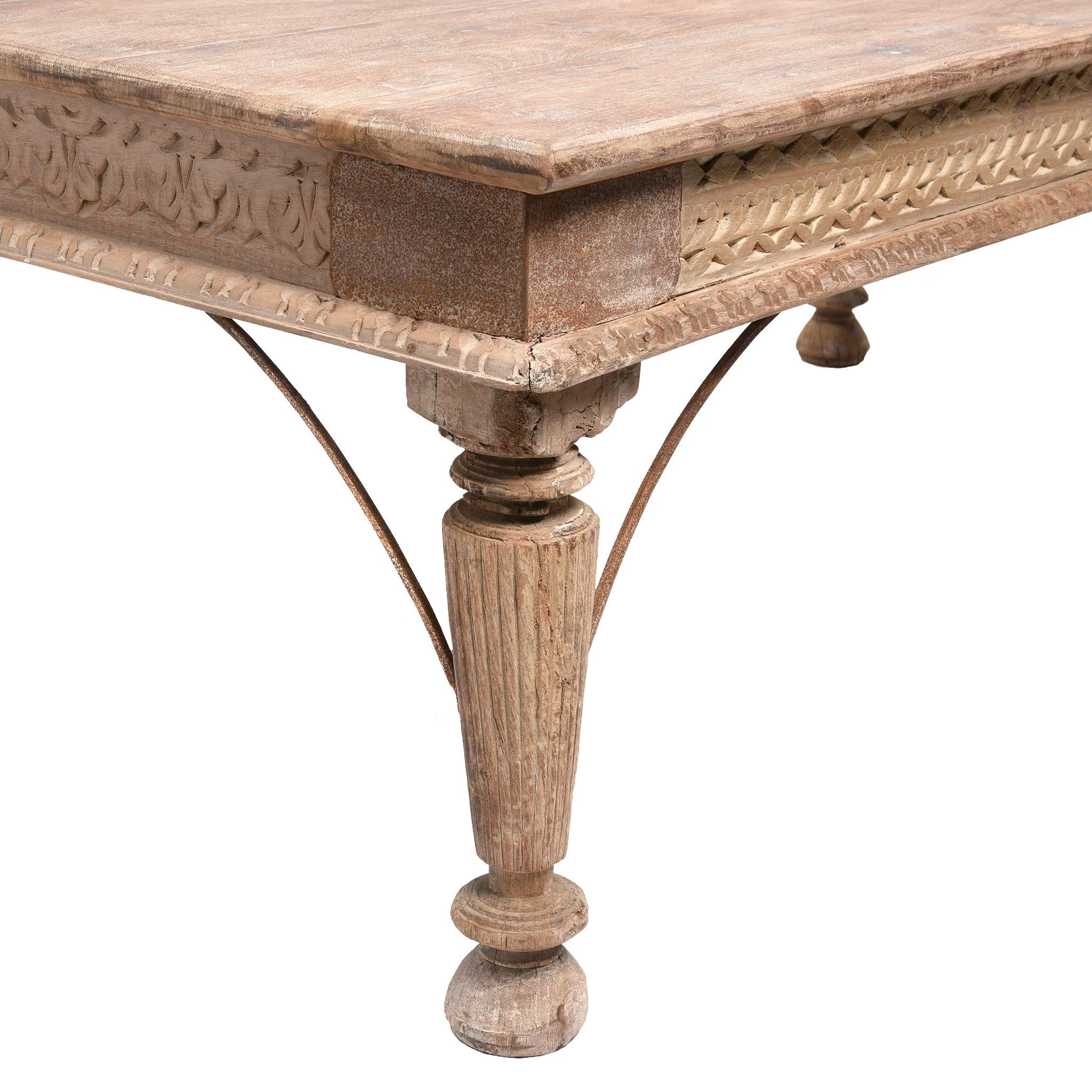 Indian Takhat Coffee Table Made From Reclaimed Teak - Image 2