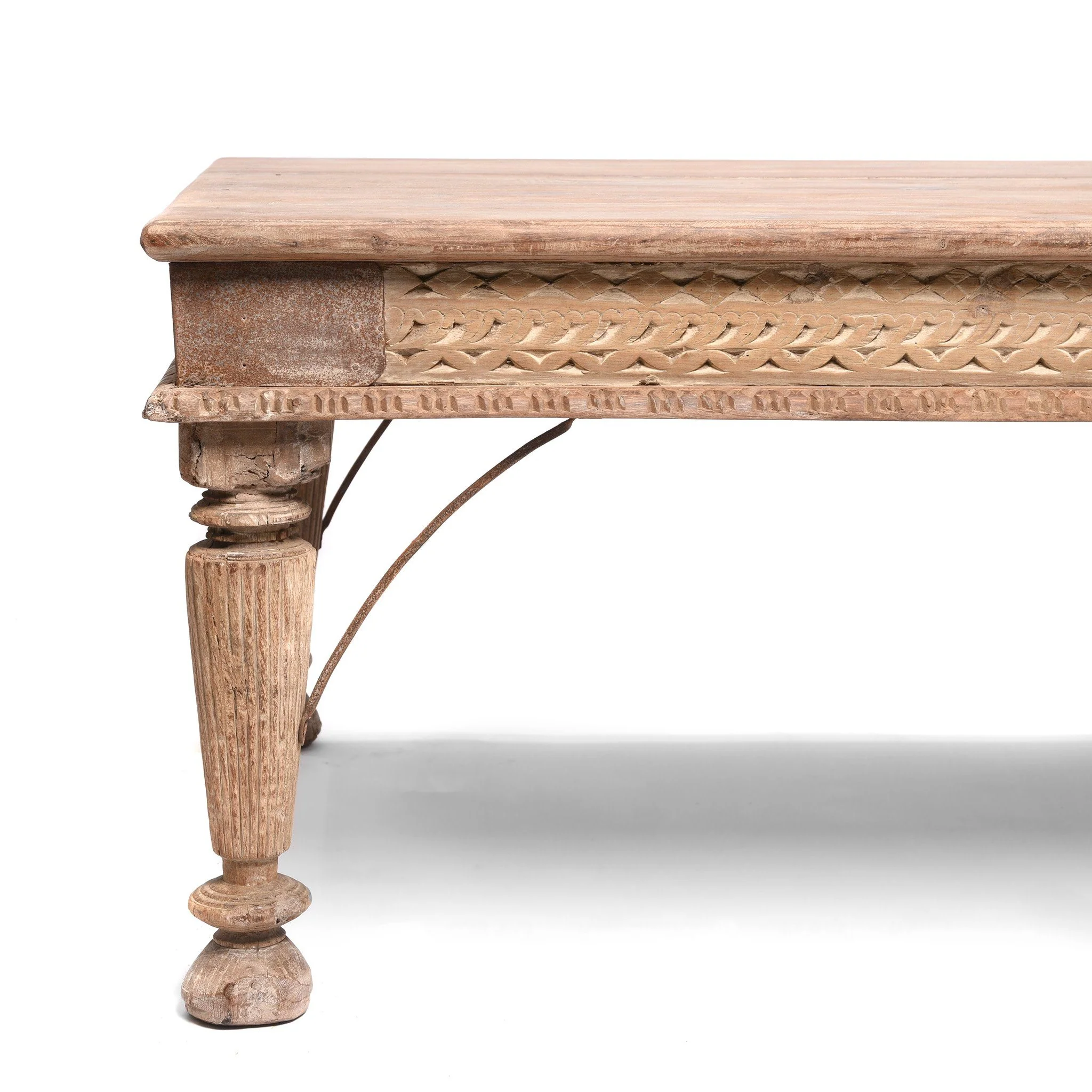 Indian Takhat Coffee Table Made From Reclaimed Teak - Image 5