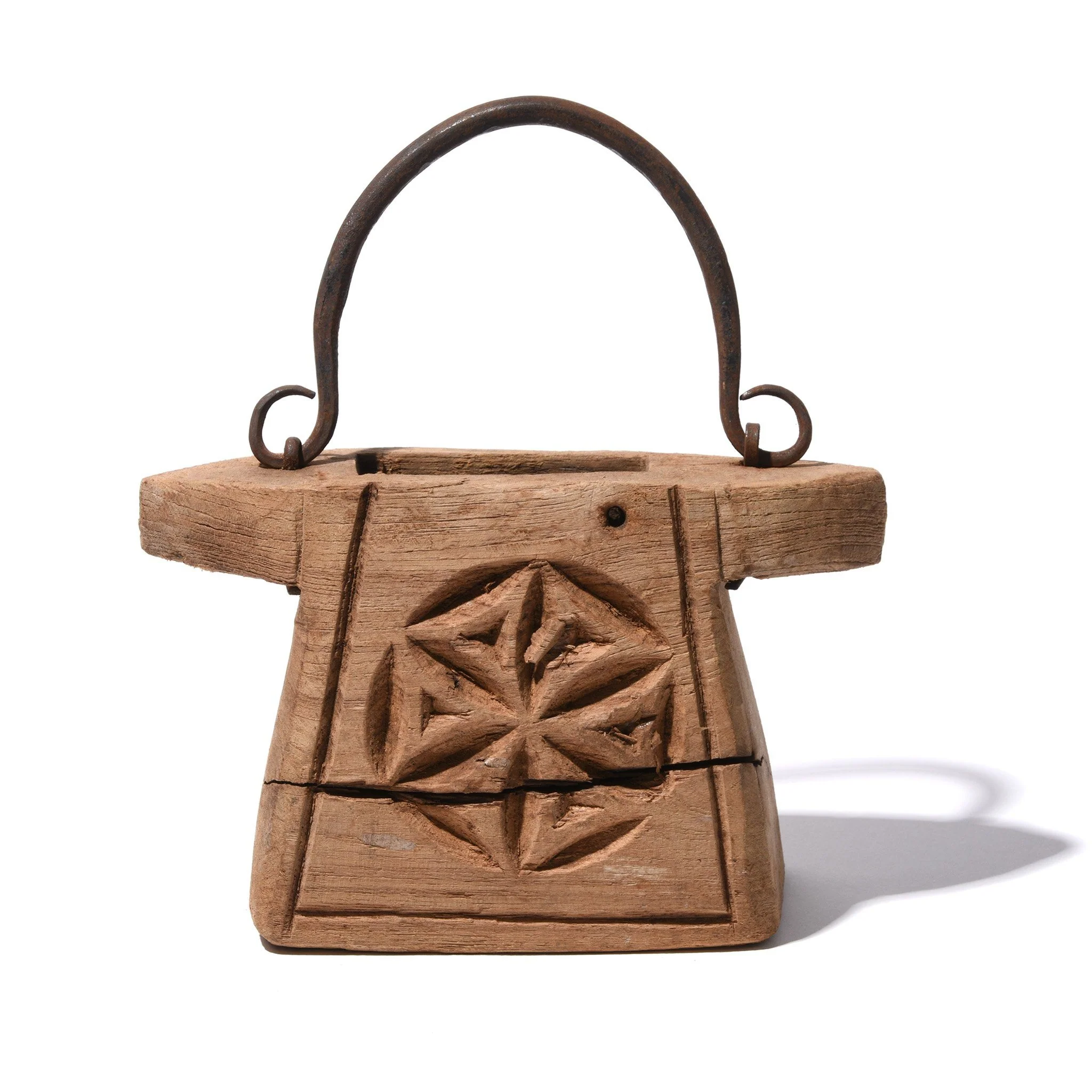 Indian Teak Ghee Pot From Rajasthan - 19thC - Image 3