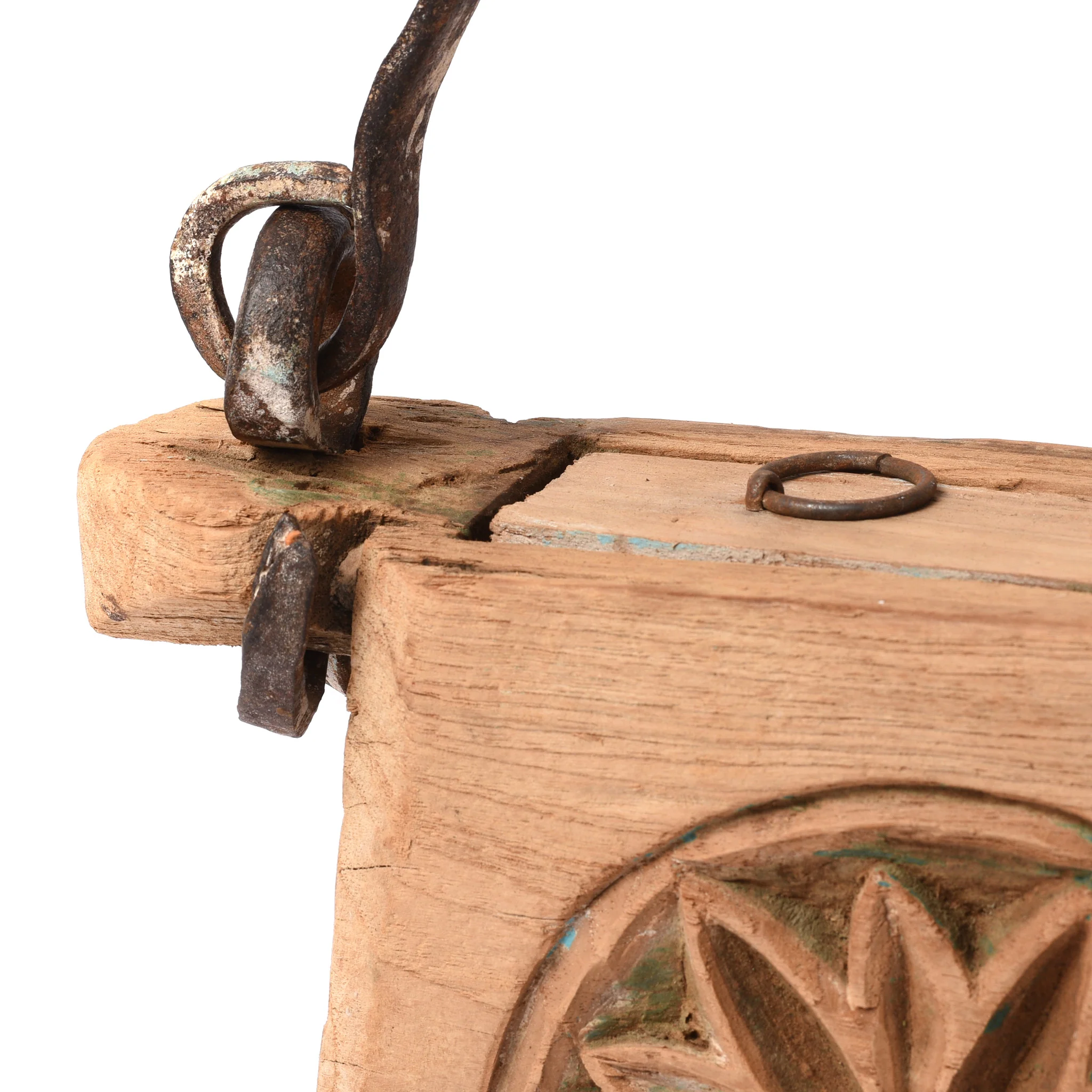 Indian Teak Ghee Pot From Rajasthan - 19thC - Image 4