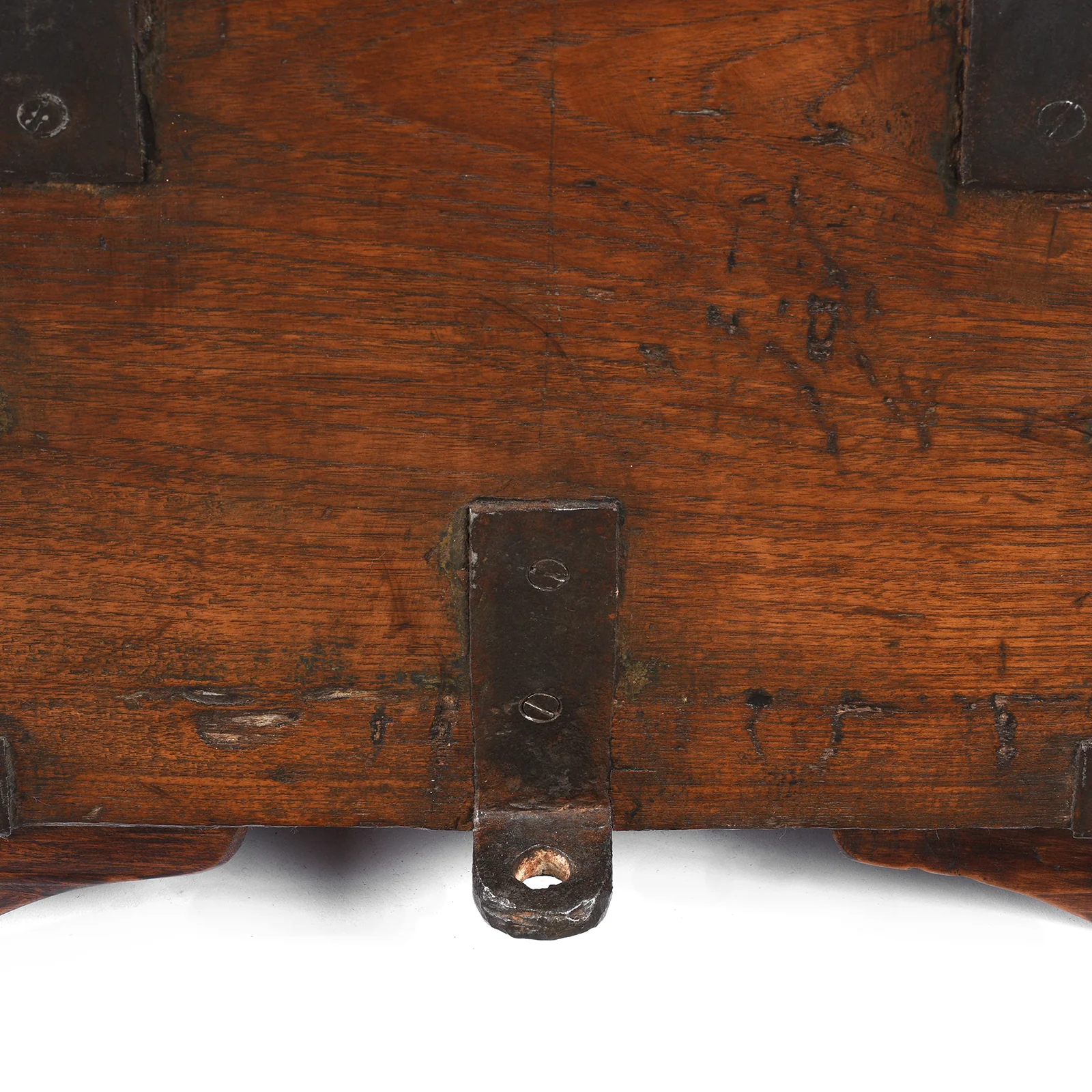 Indian Iron Bound Teak Limber Chest - 19th Century - Image 8