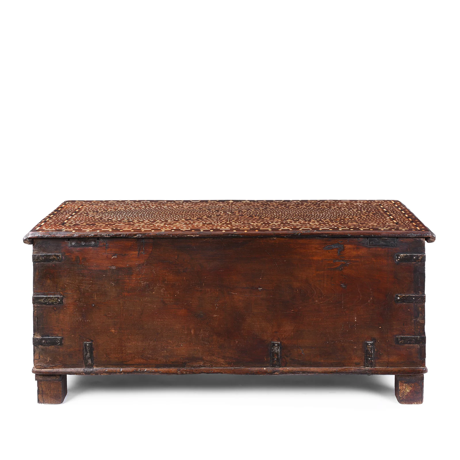 Bone Inlay Teak Chest - 19th Century - Image 10