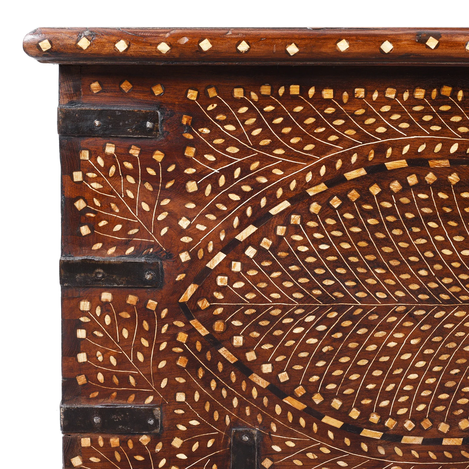 Bone Inlay Teak Chest - 19th Century - Image 6