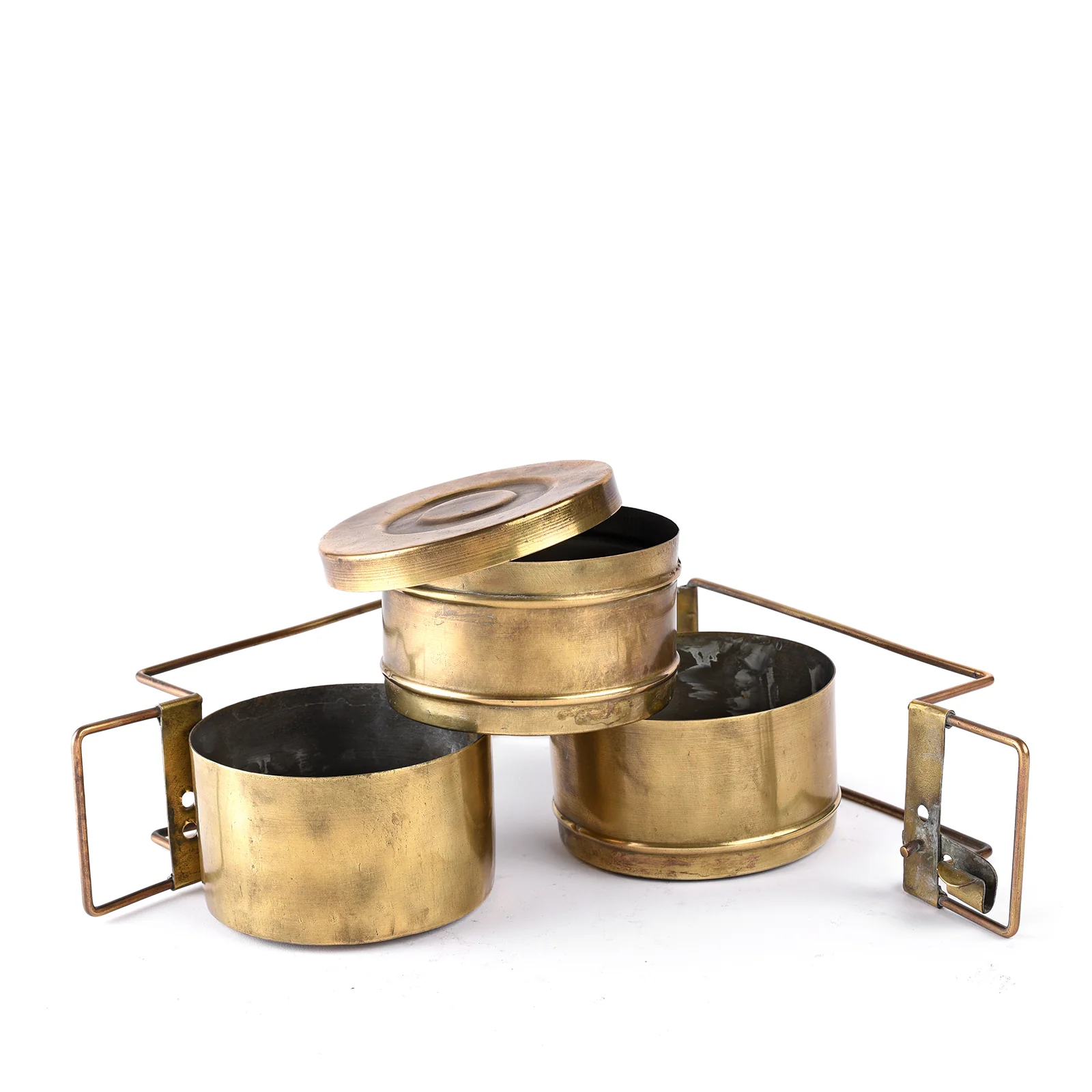 Indian Vintage Brass Tiffin Box - Ca 1950's - Image 2
