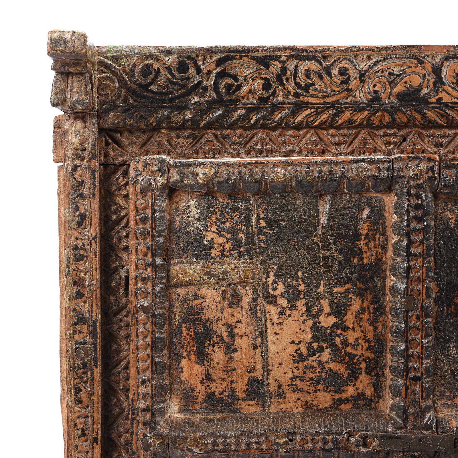 Indian Window Shutter Mirror From Nagaur - 19thC - Image 2