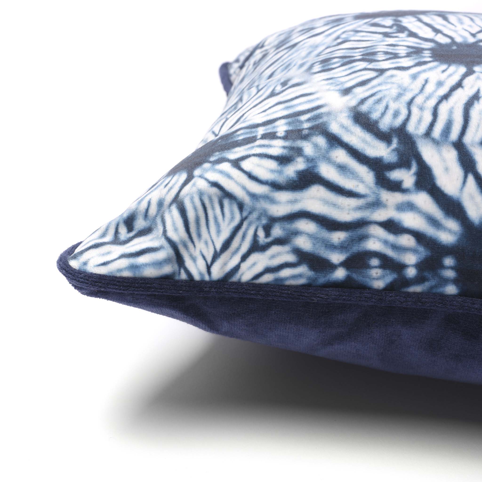 Indigo Itajime Grid Long Cushion by Tatie Lou & Pad - Image 3