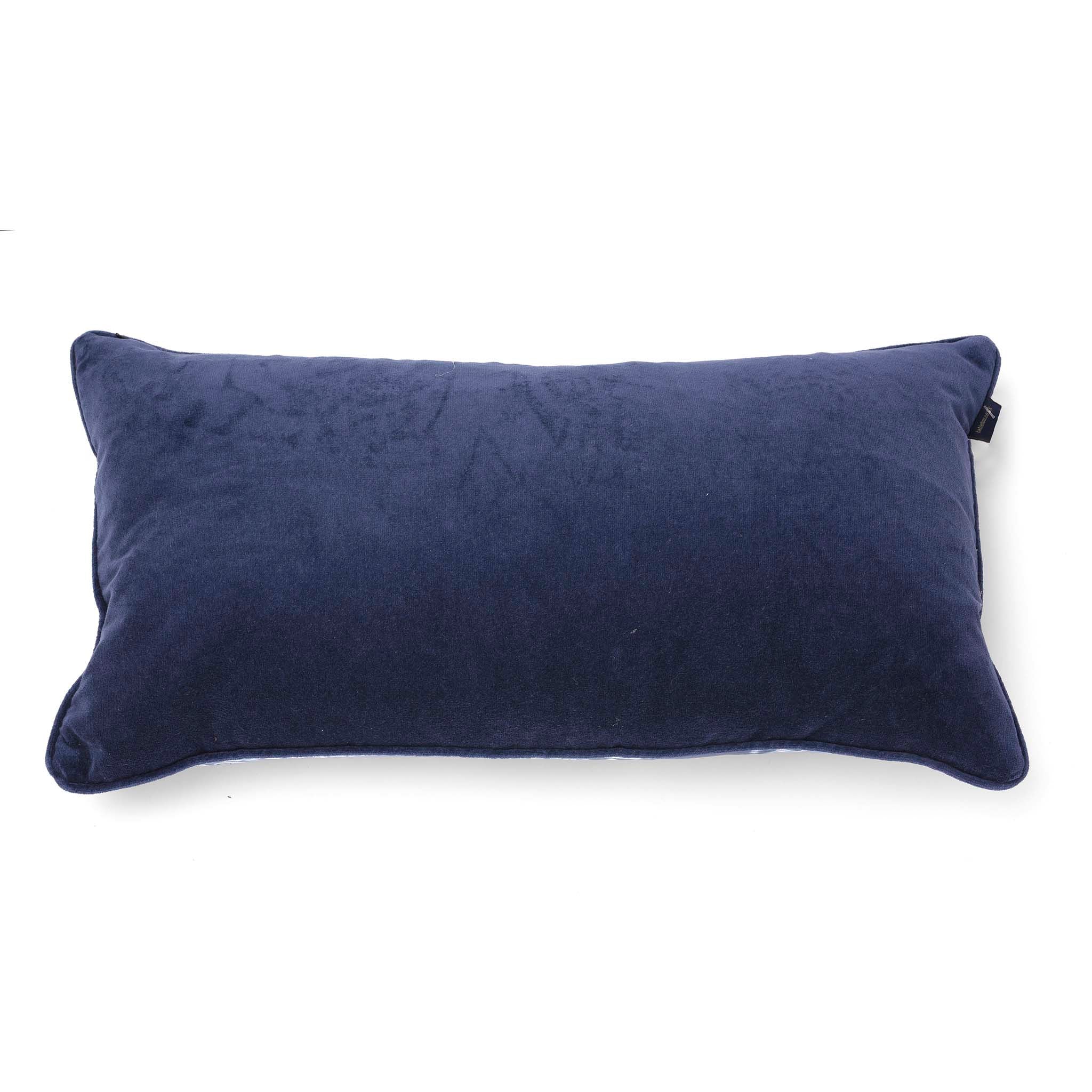 Indigo Itajime Grid Long Cushion by Tatie Lou & Pad - Image 4