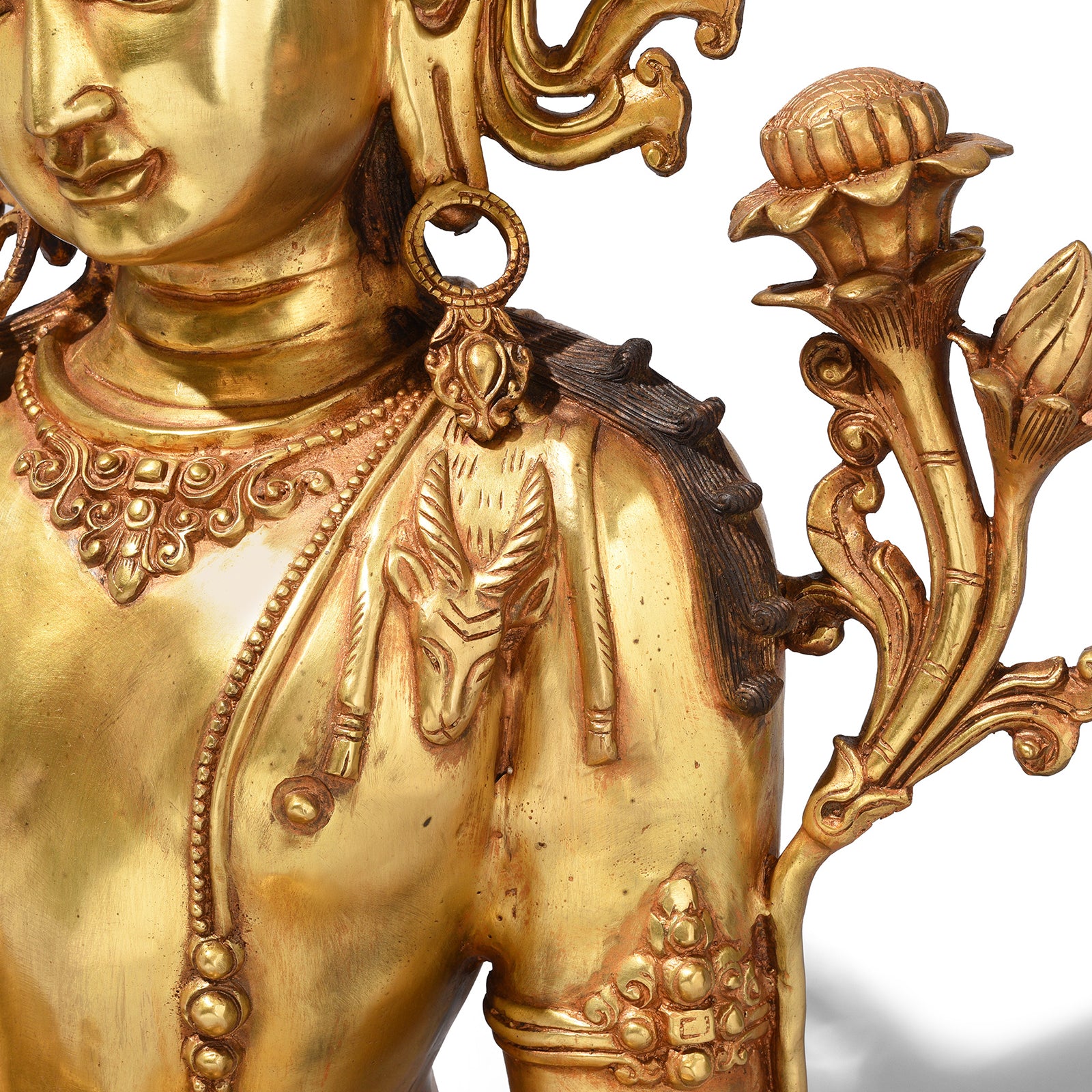 Gilt Brass Statue Of Indra - Image 9