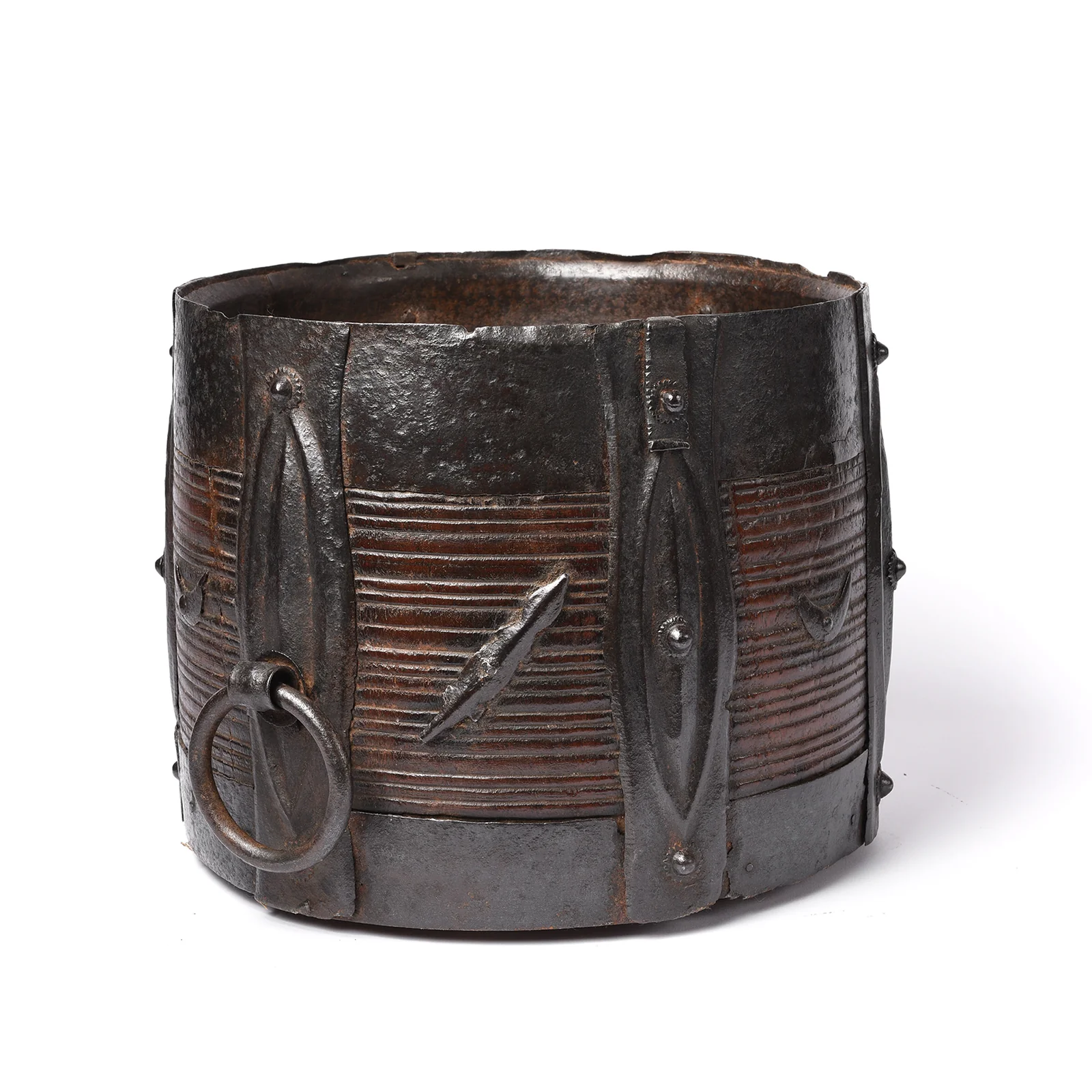 Iron And Jackfruit Wood Grain Measure -South India - 19thC - Image 4