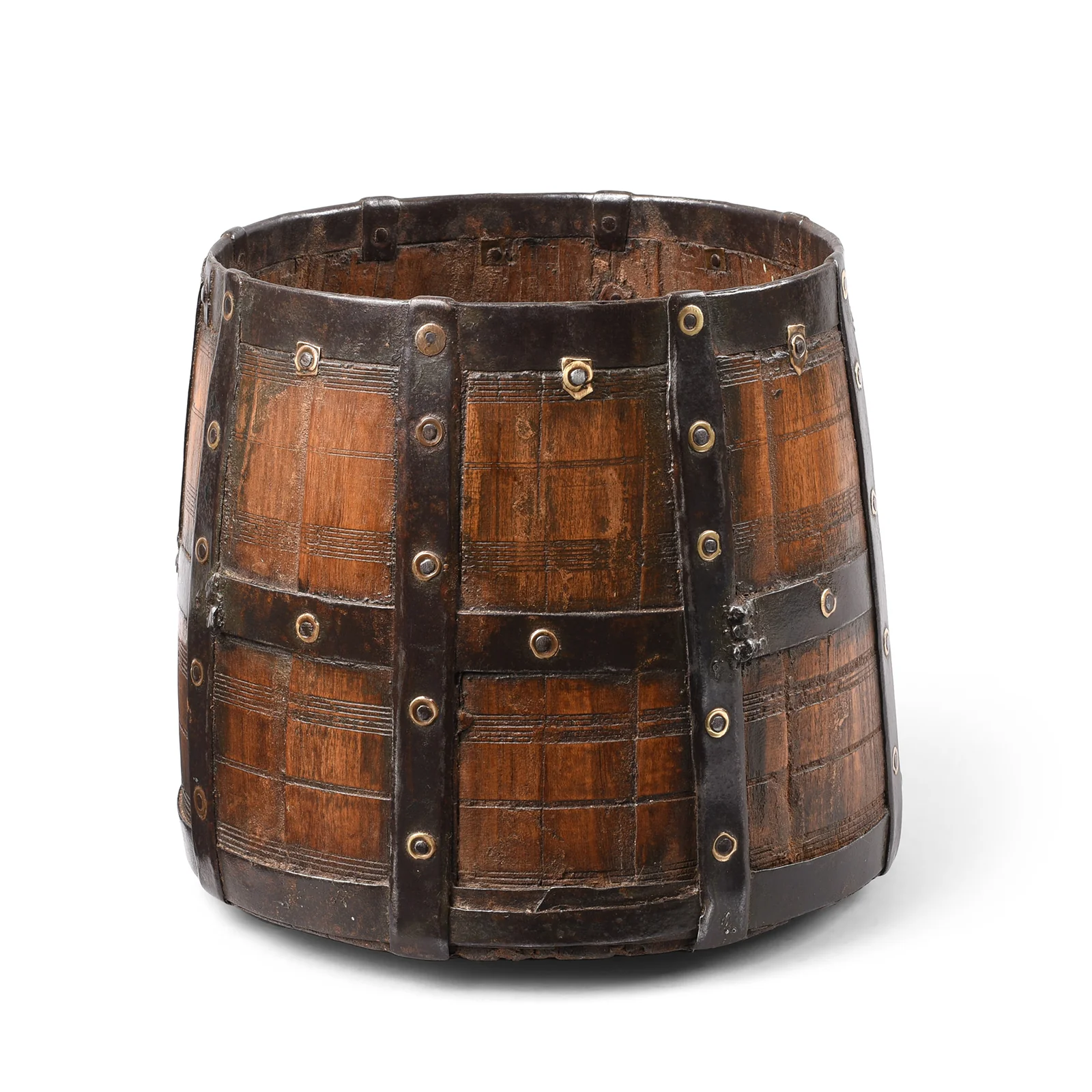 Iron Bound Grain Measure From Rajasthan - 19th Century - Image 3