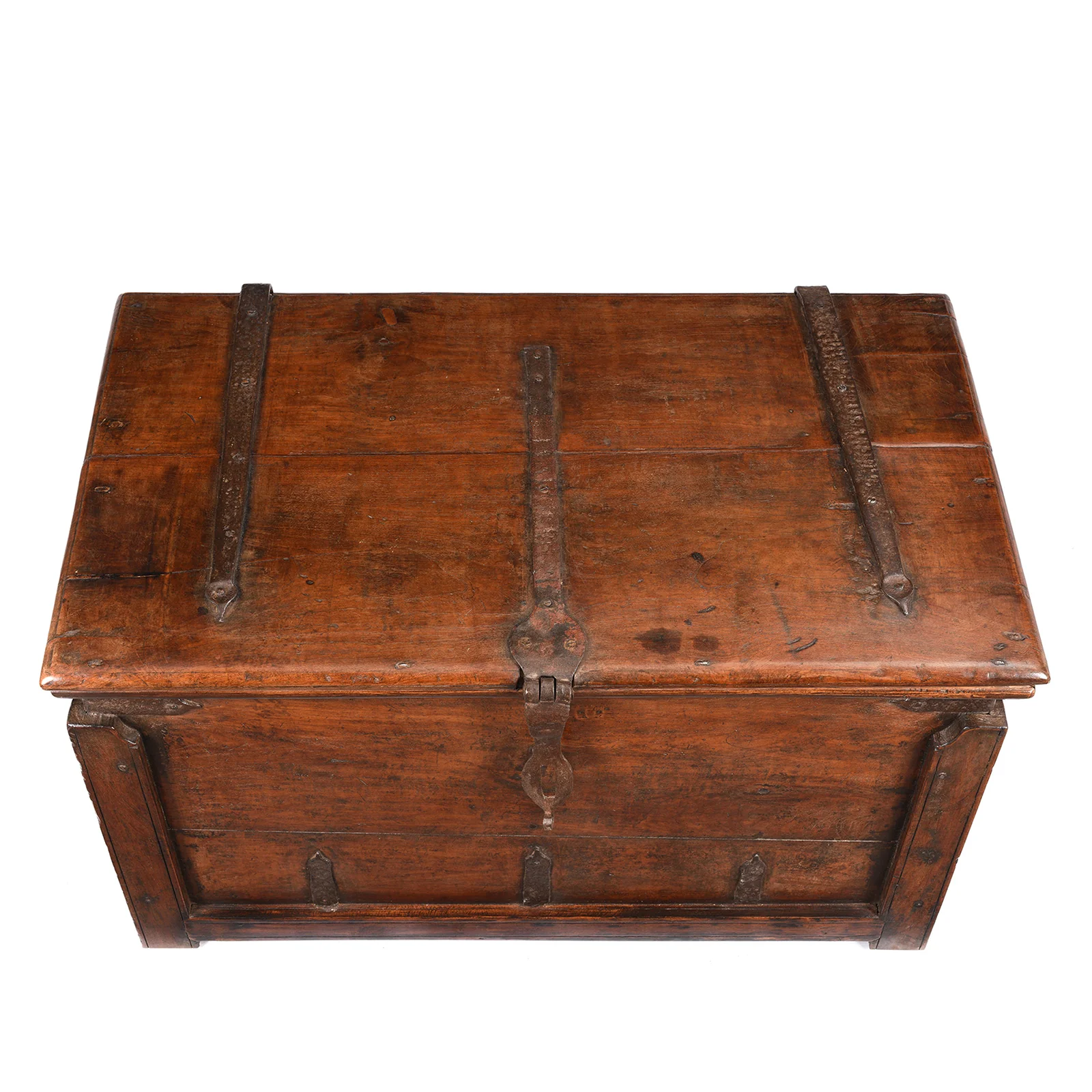 Iron Bound Indian Teak Chest From Goa - 19thC - Image 3