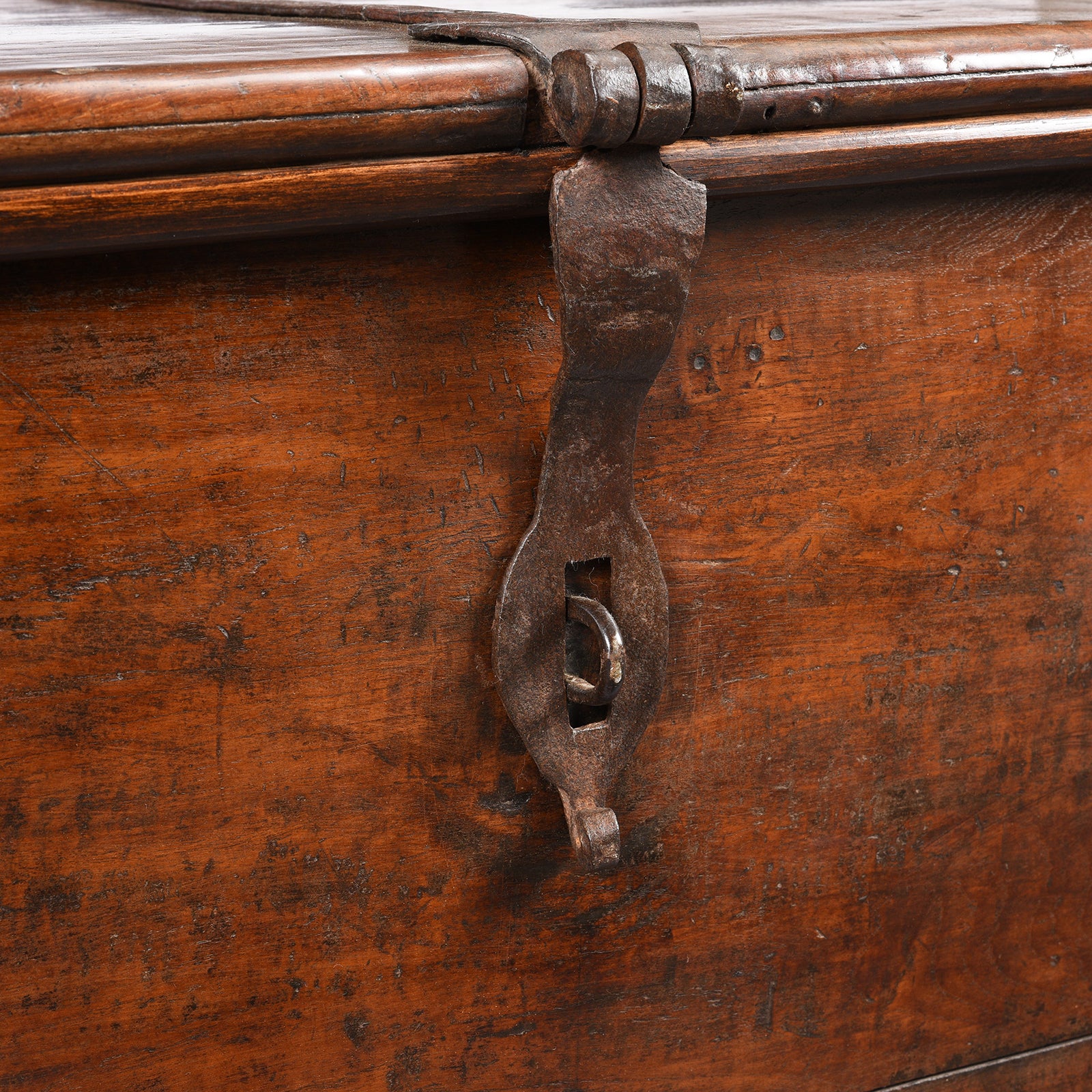 Iron Bound Indian Teak Chest From Goa - 19thC - Image 5