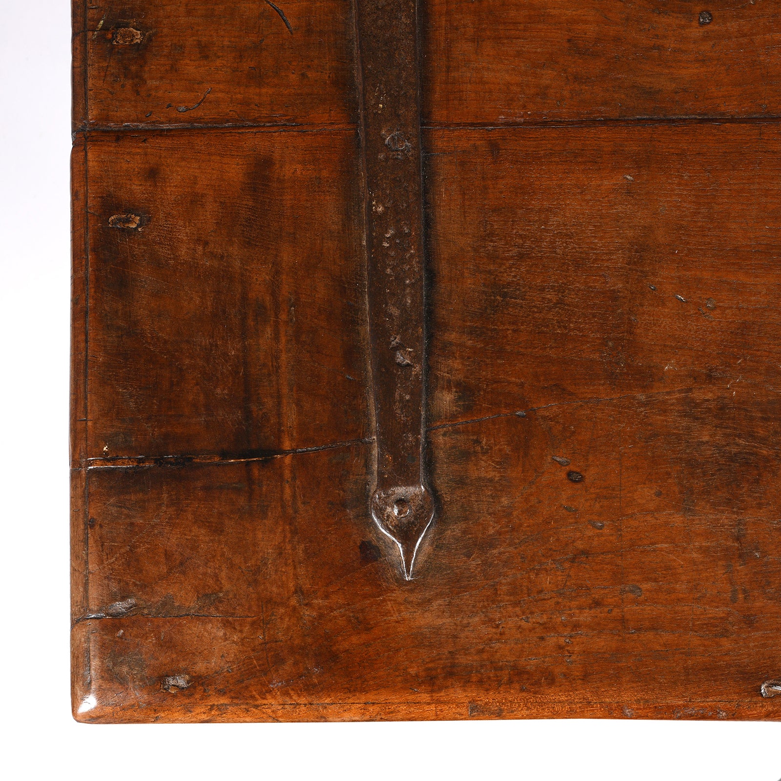 Iron Bound Indian Teak Chest From Goa - 19thC - Image 6
