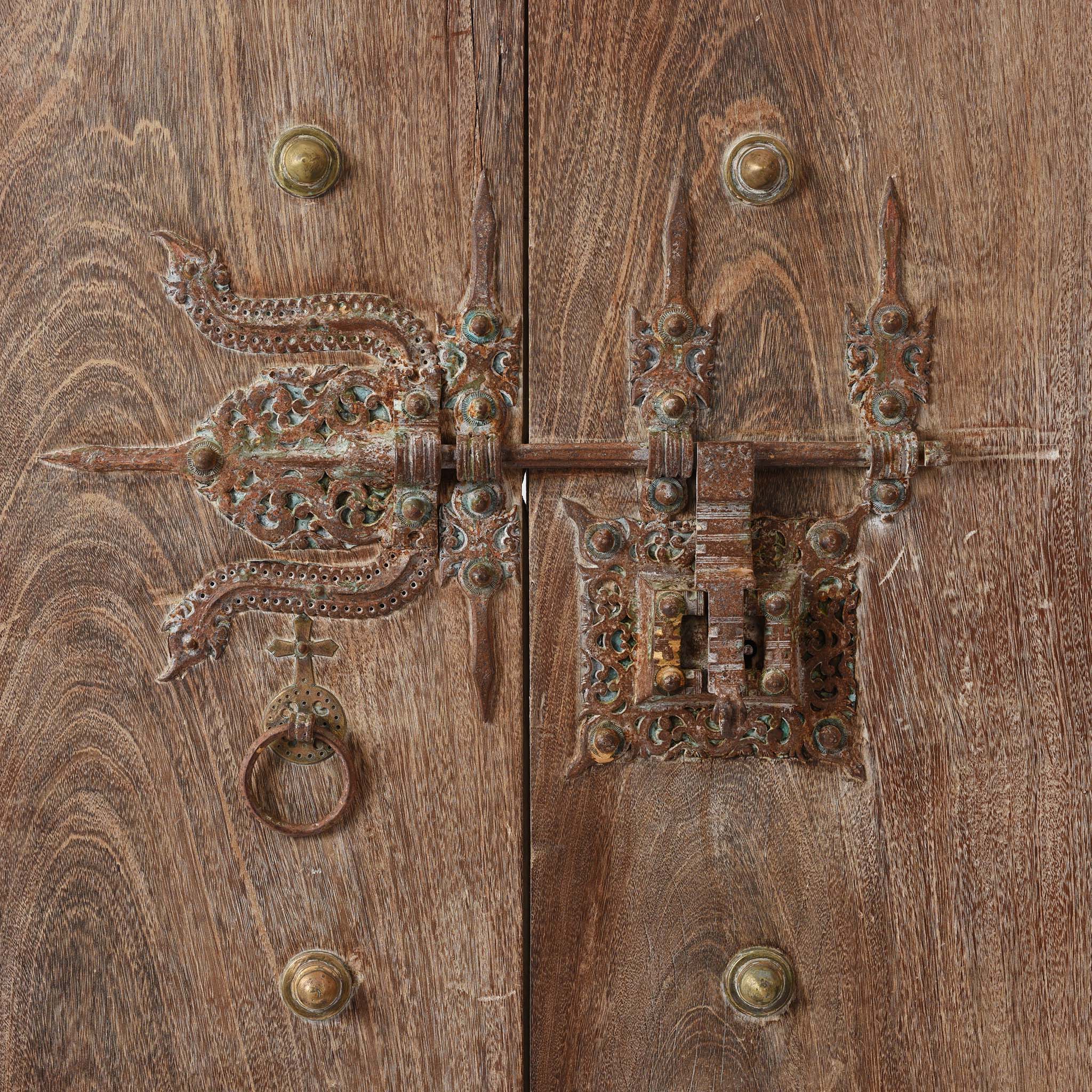 Iron Bound Jackfruit Door From Kerala - 19thC - Image 2