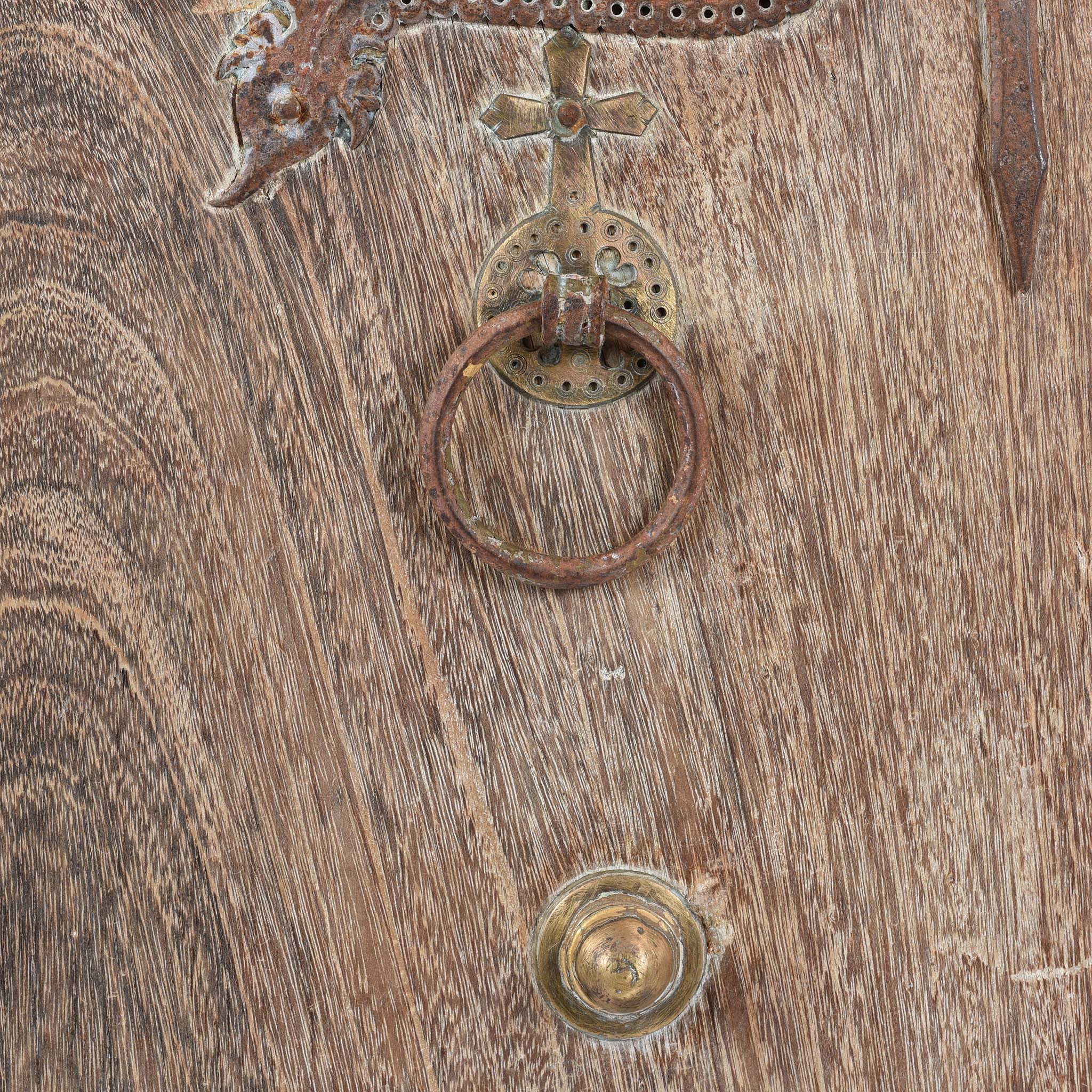 Iron Bound Jackfruit Door From Kerala - 19thC - Image 5