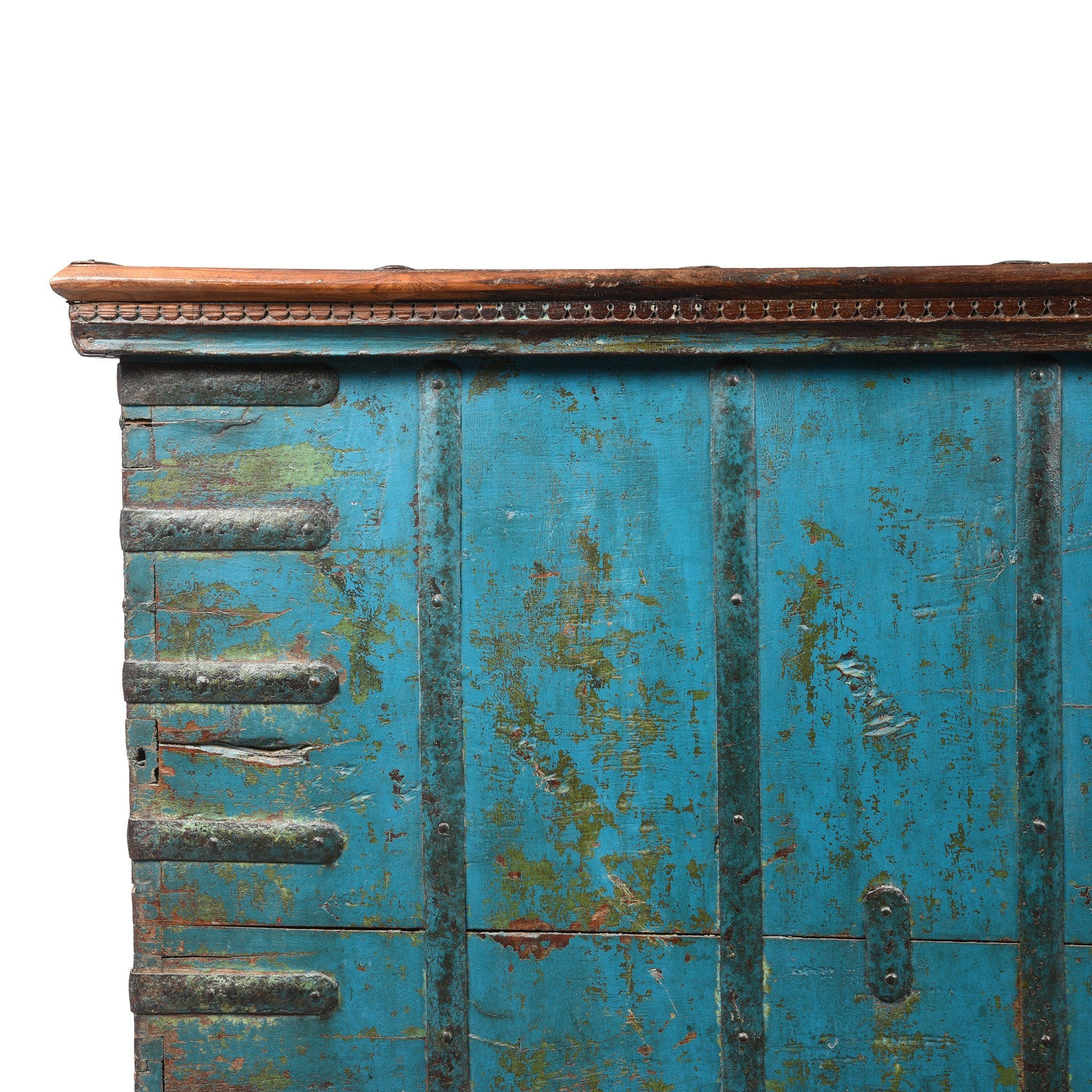 Blue Painted Pithara Console Chest From Southern Gujarat- 19thC - Image 2