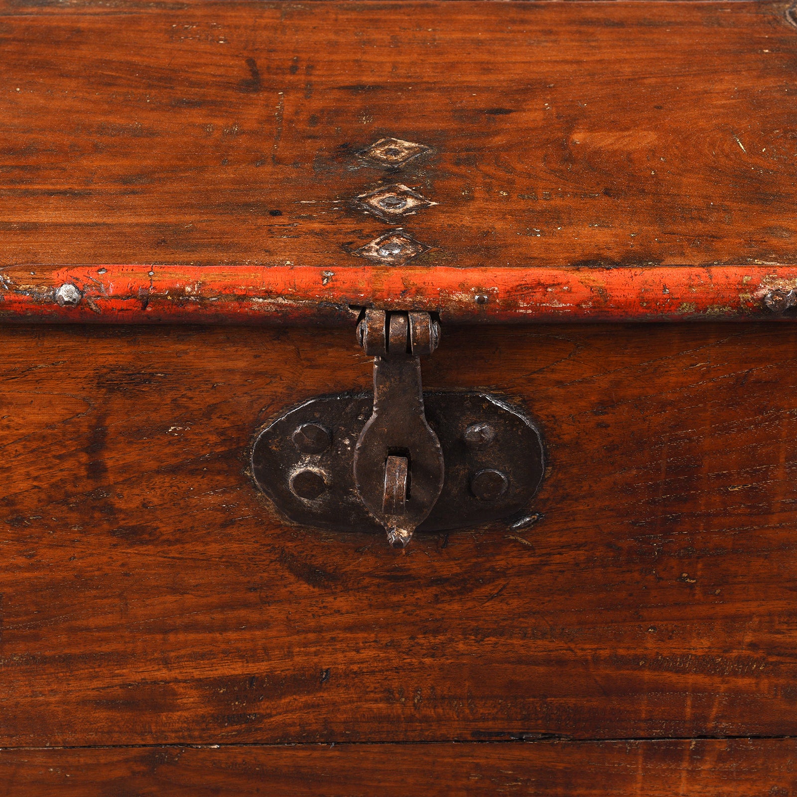 Iron Bound Teak Chest From Gujarat - 19th Century - Image 8