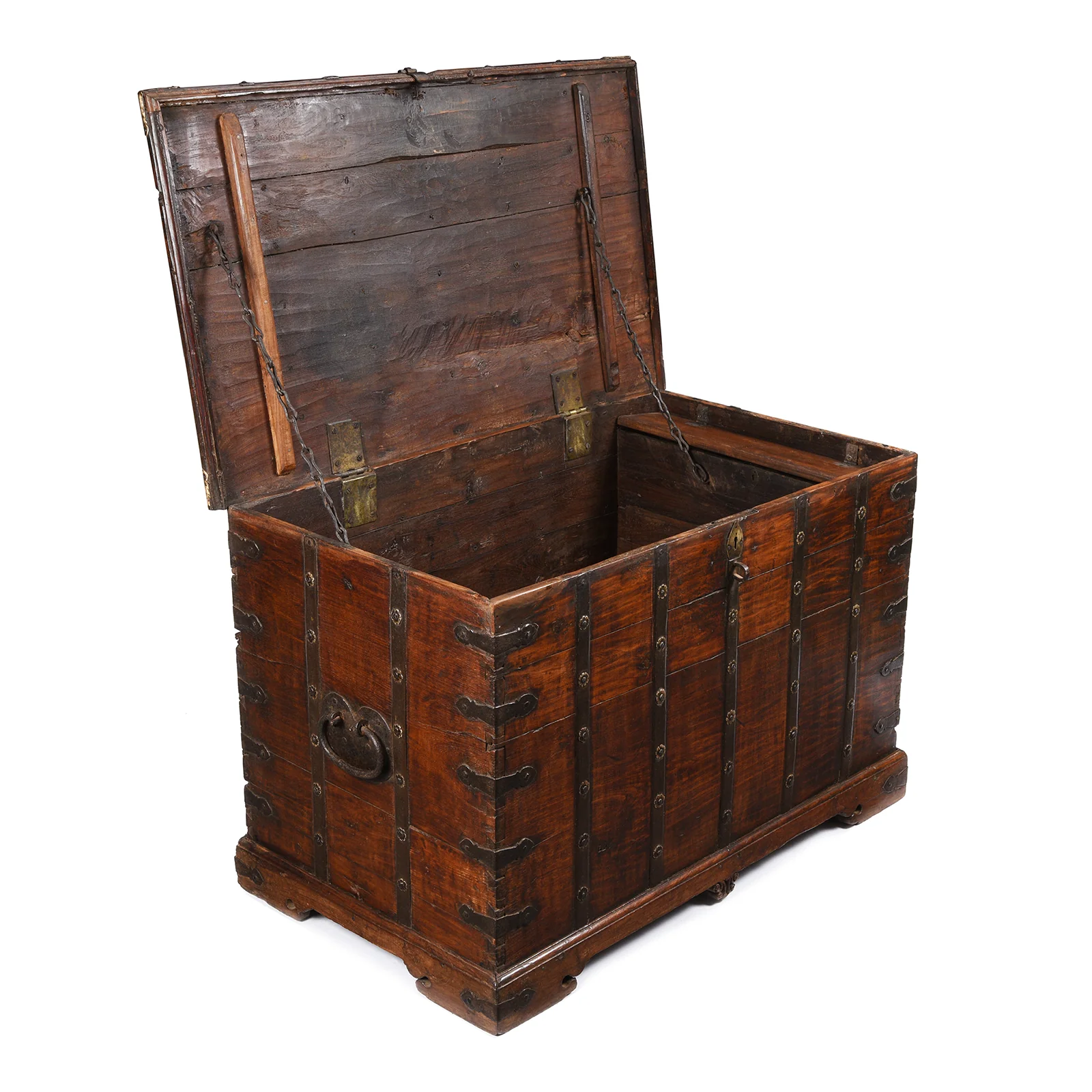 Iron Bound Teak Chest - 19th Century - Image 5