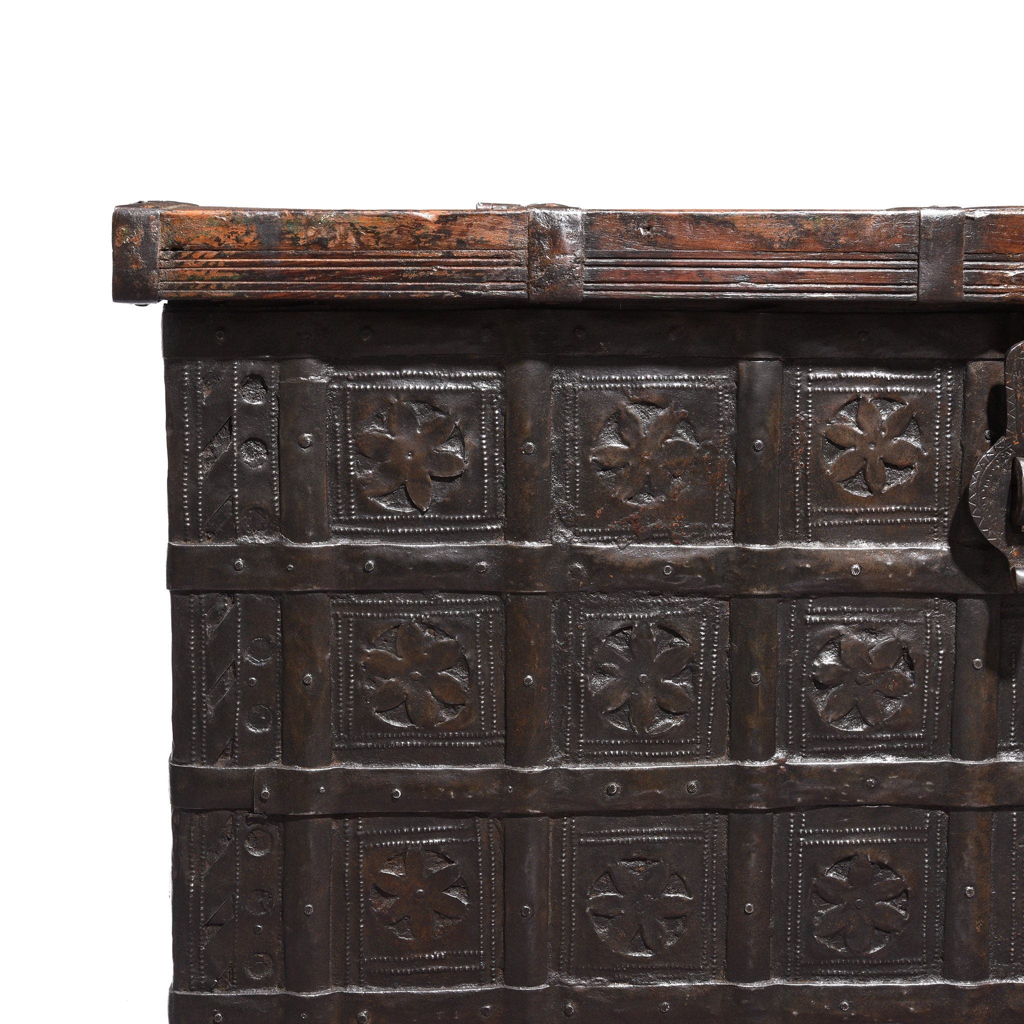 Iron Bound Teak Chest - 19thC - From Gujarat - Image 2