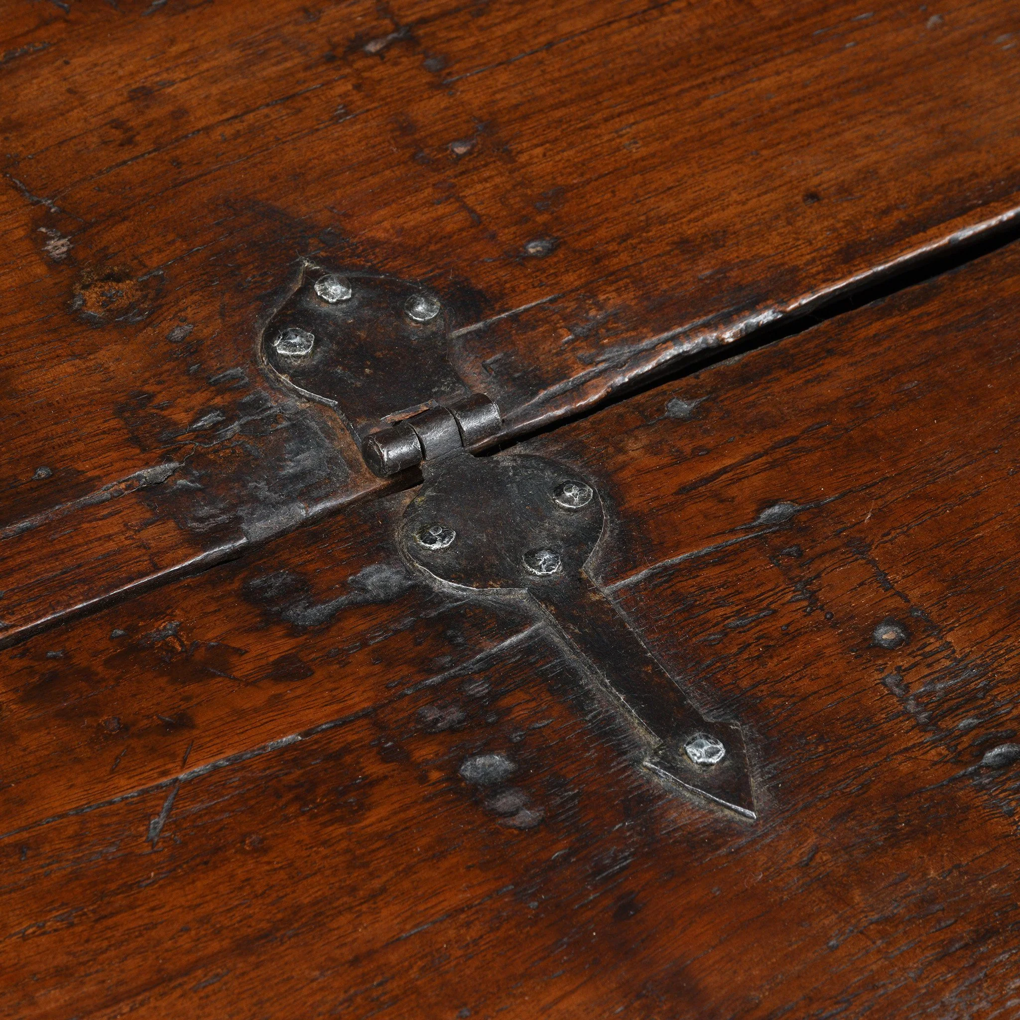 Iron Bound Teak Chest - 19thC - From Gujarat - Image 10