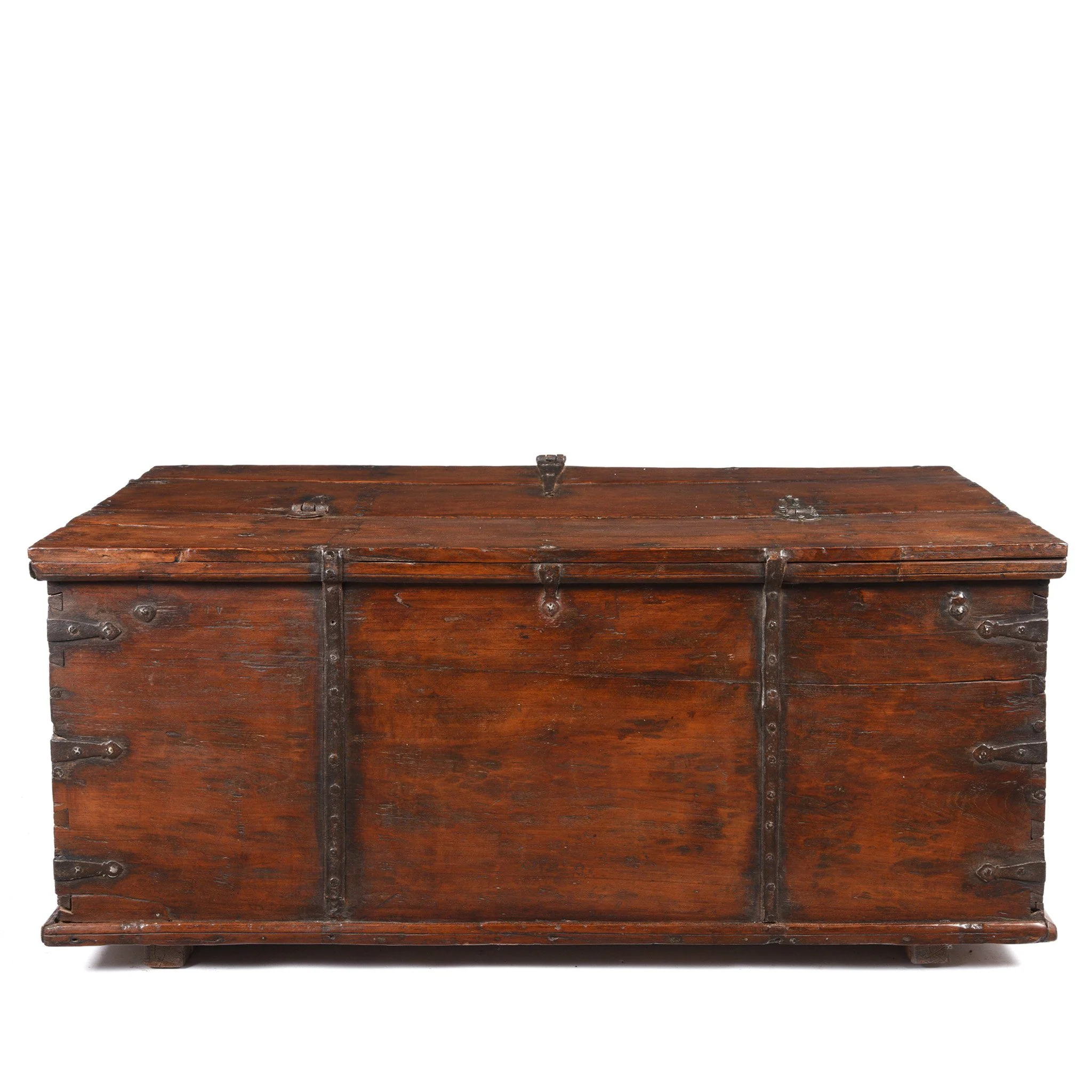 Iron Bound Teak Chest - 19thC - From Gujarat - Image 11