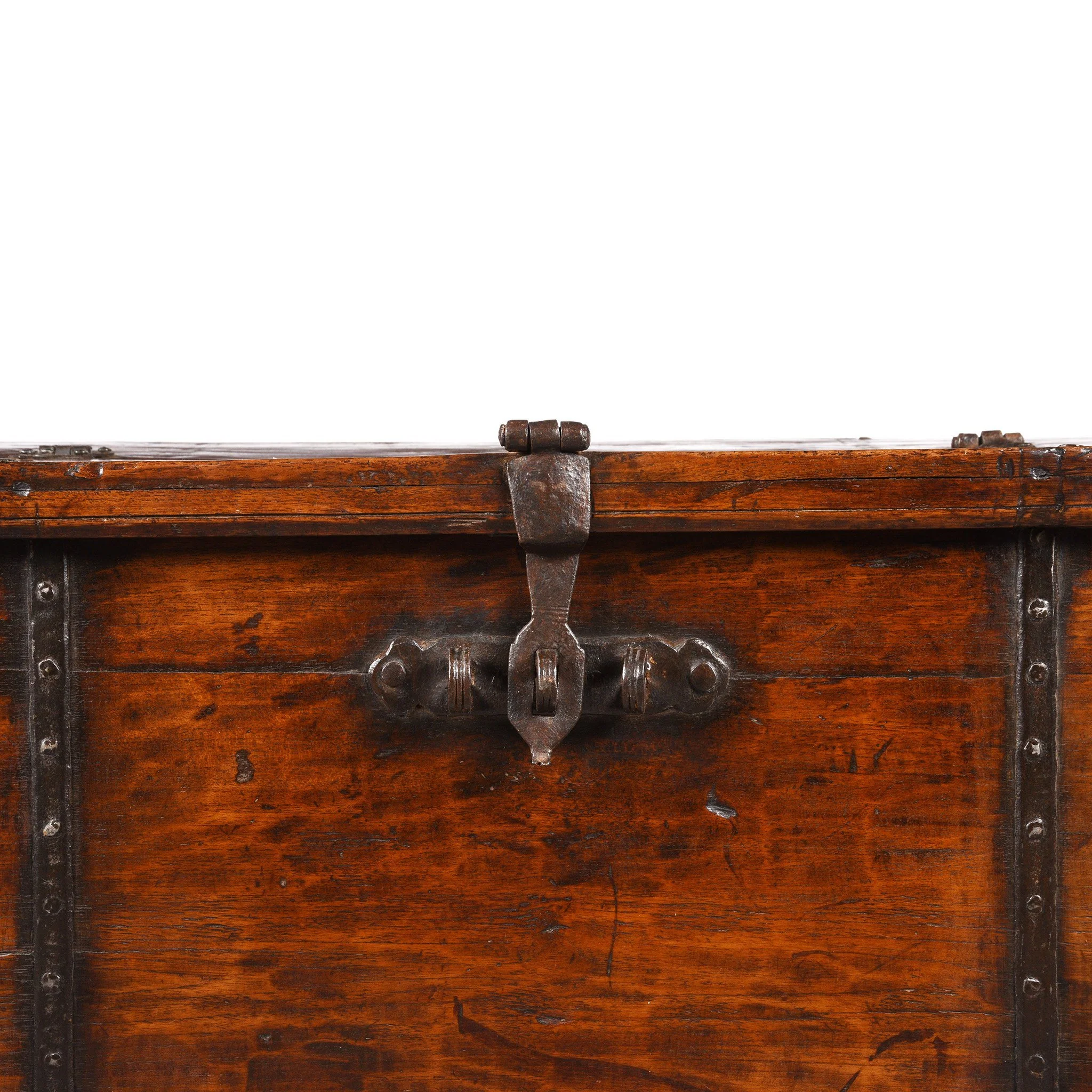 Iron Bound Teak Chest - 19thC - From Gujarat - Image 3