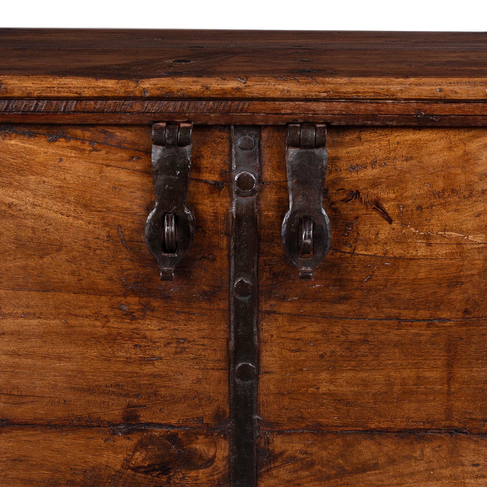 Iron Bound Teak Chest From Gujarat - 19th Century - Image 7