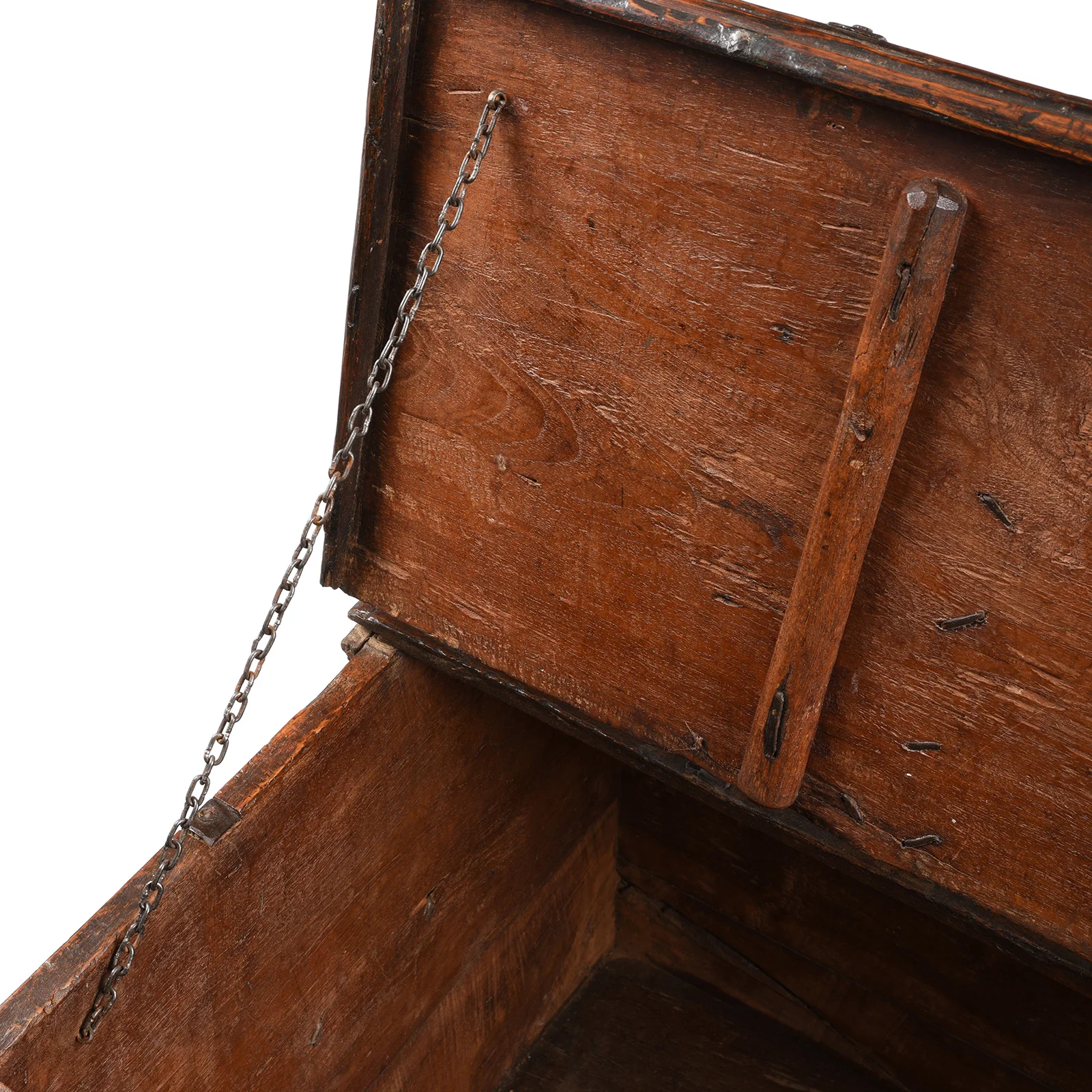 Iron Bound Teak Chest From Gujarat - 19th Century - Image 6
