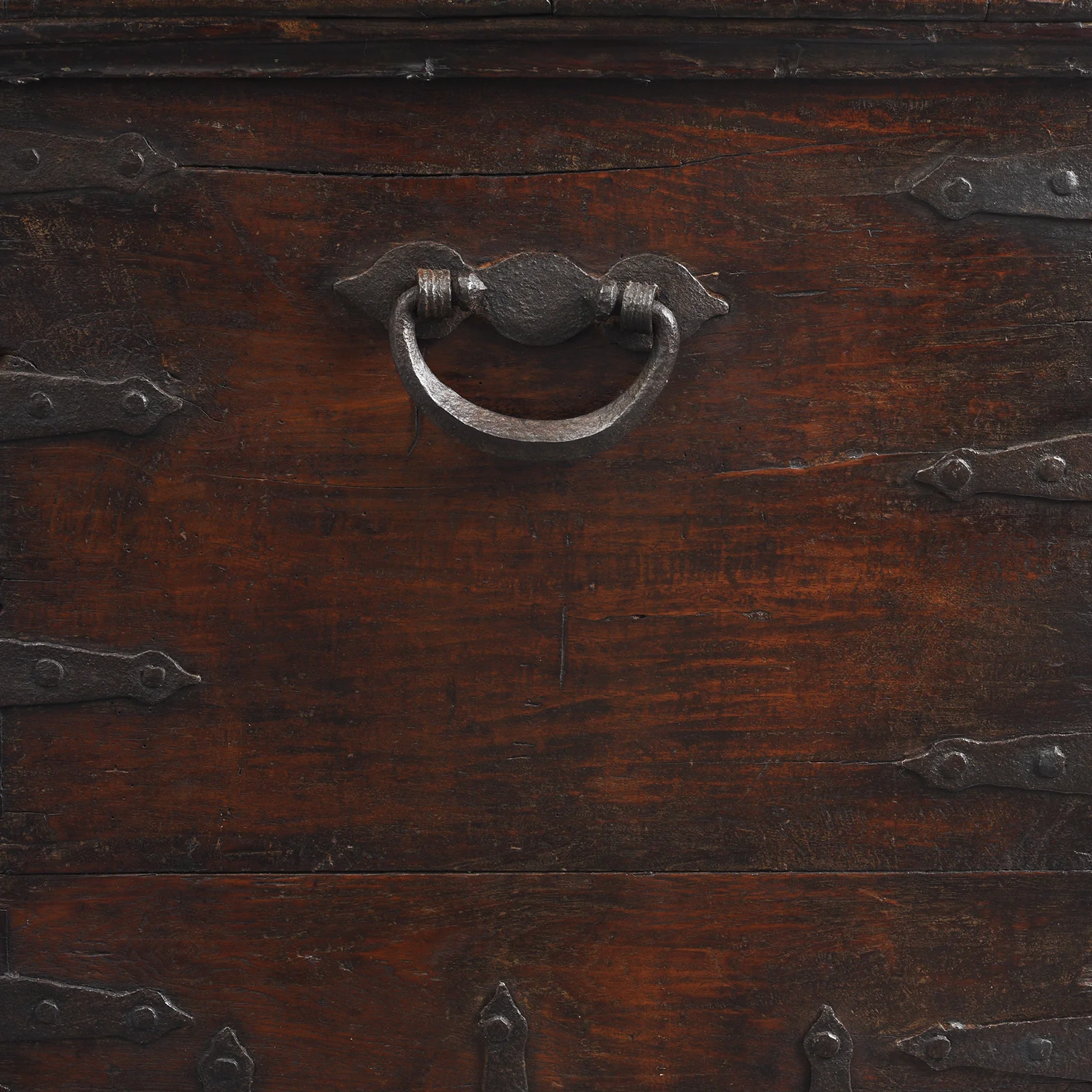 Iron Bound Teak Chest From Gujarat - 19th Century - Image 11